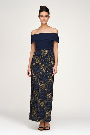 Fidelia Column Ankle Gown