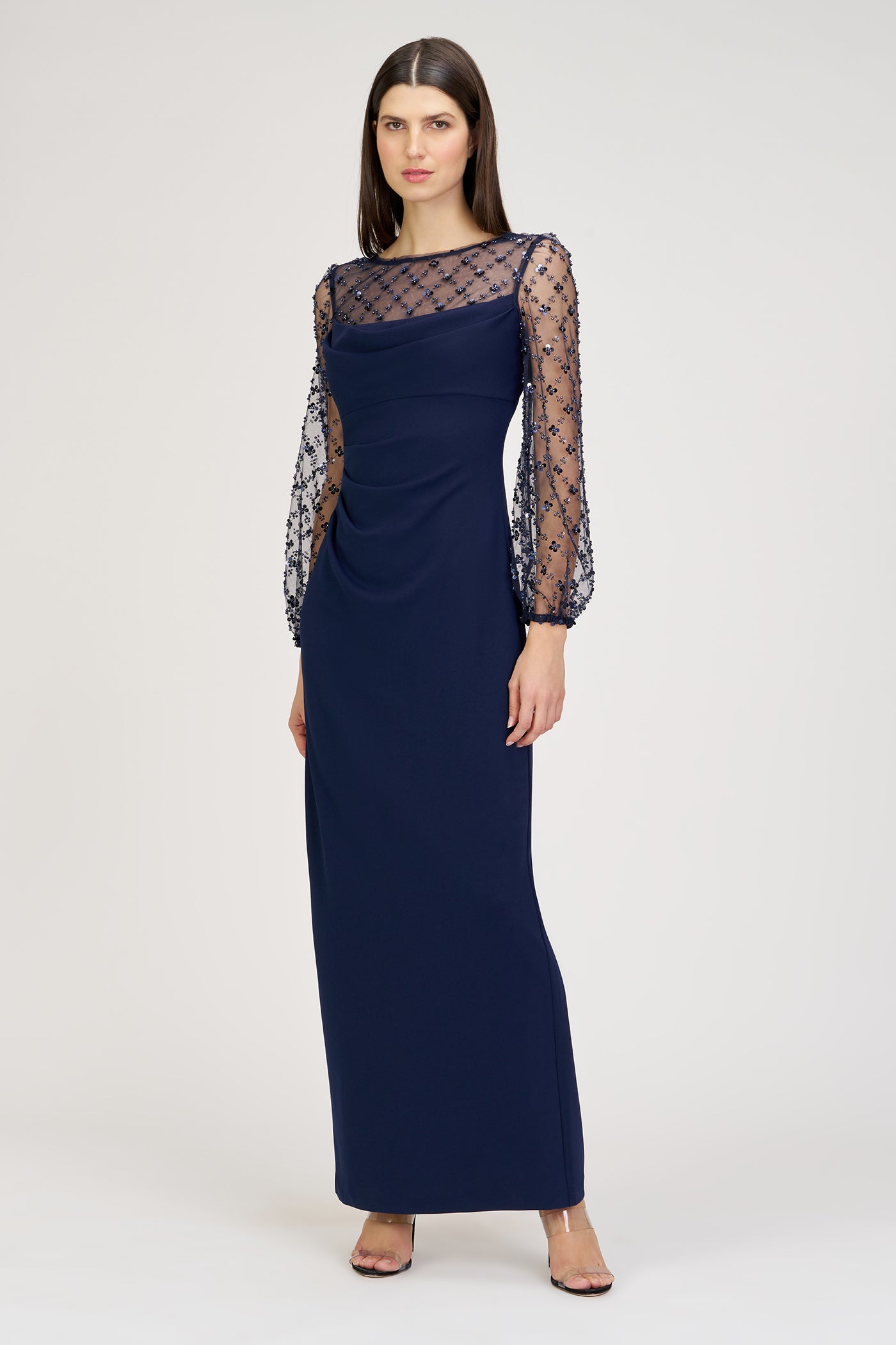 js boutique navy blue dress NEW