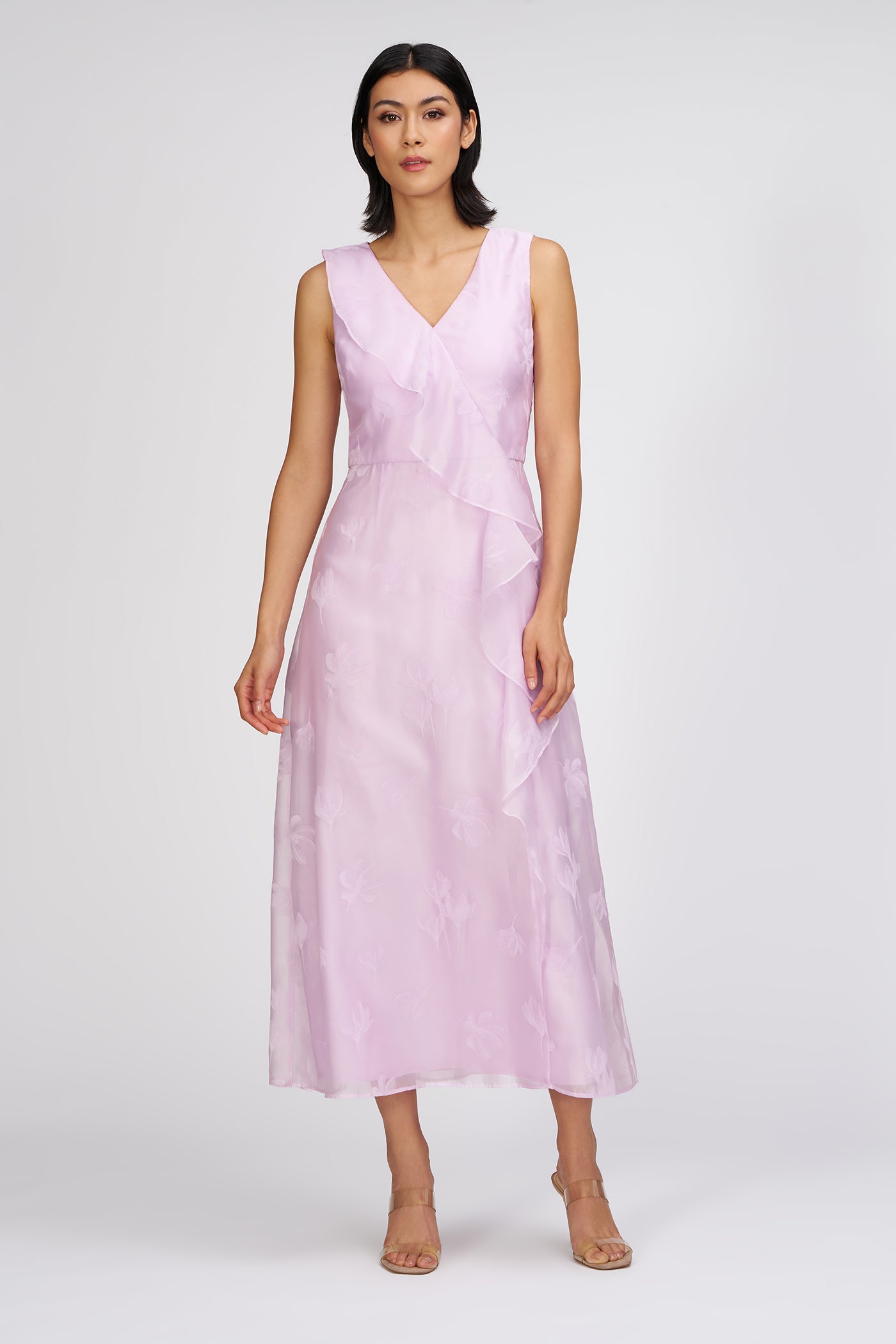 Geneva Cascade Tea Length Dress