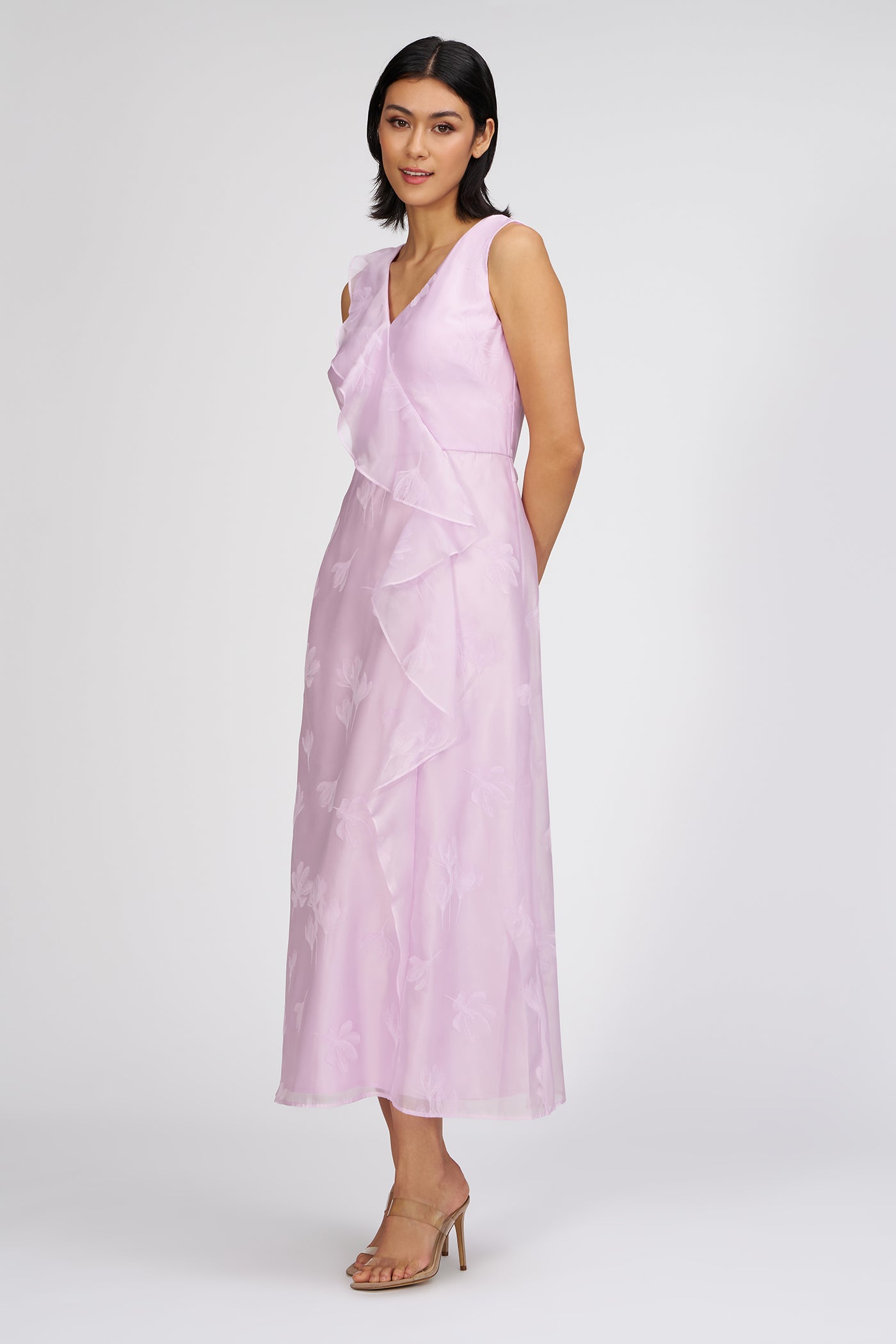 Geneva Cascade Tea Length Dress