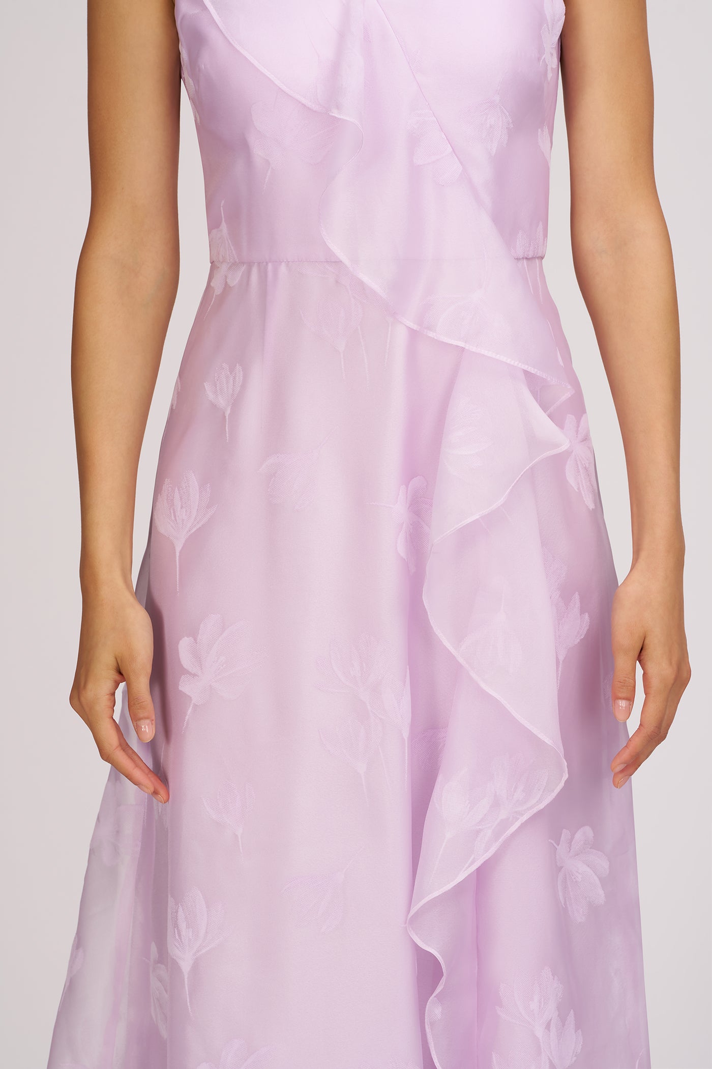 Geneva Cascade Tea Length Dress