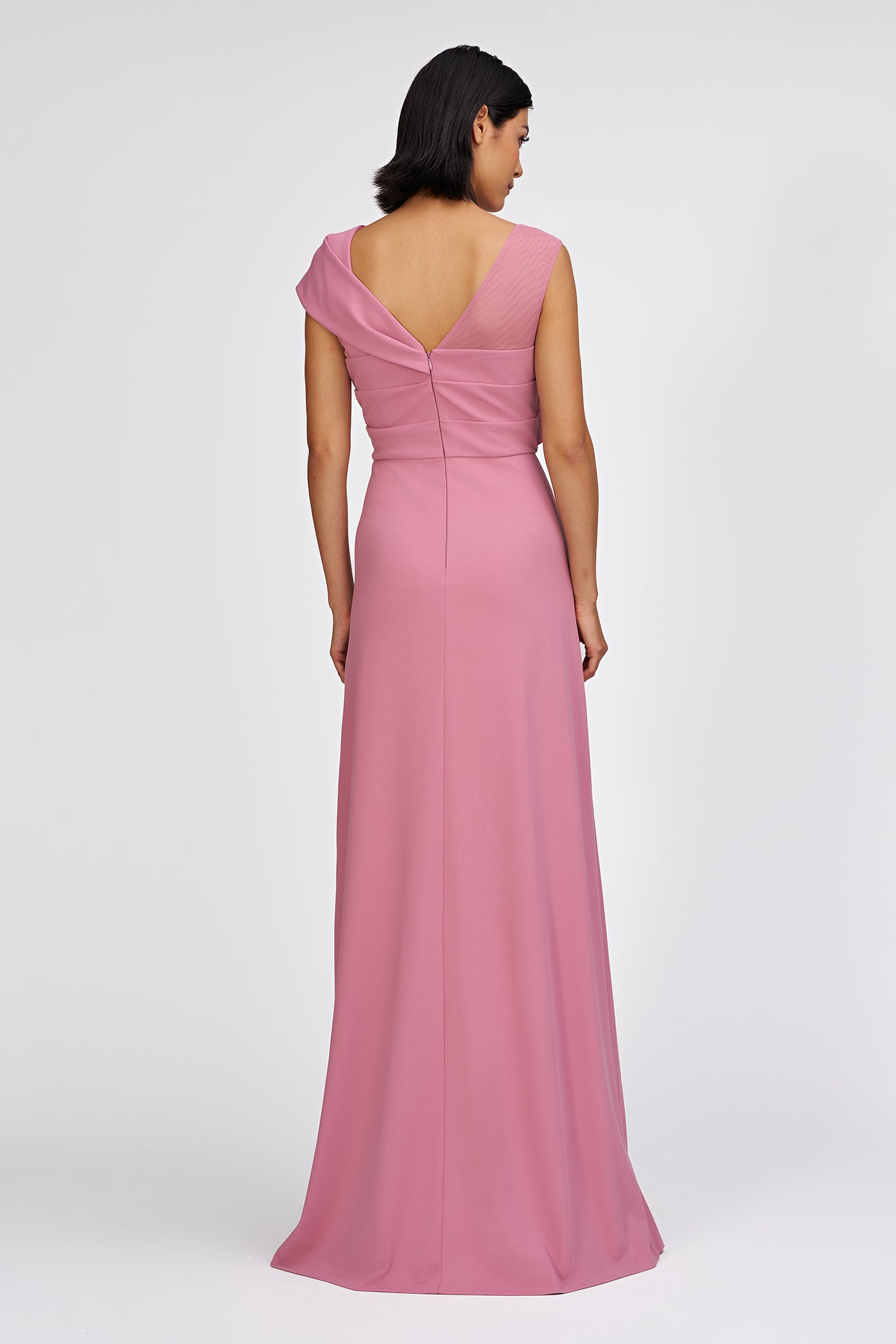 asymmetric a line dress Asymmetrical A-Line High Low V Neck Mother of the Bride Dress