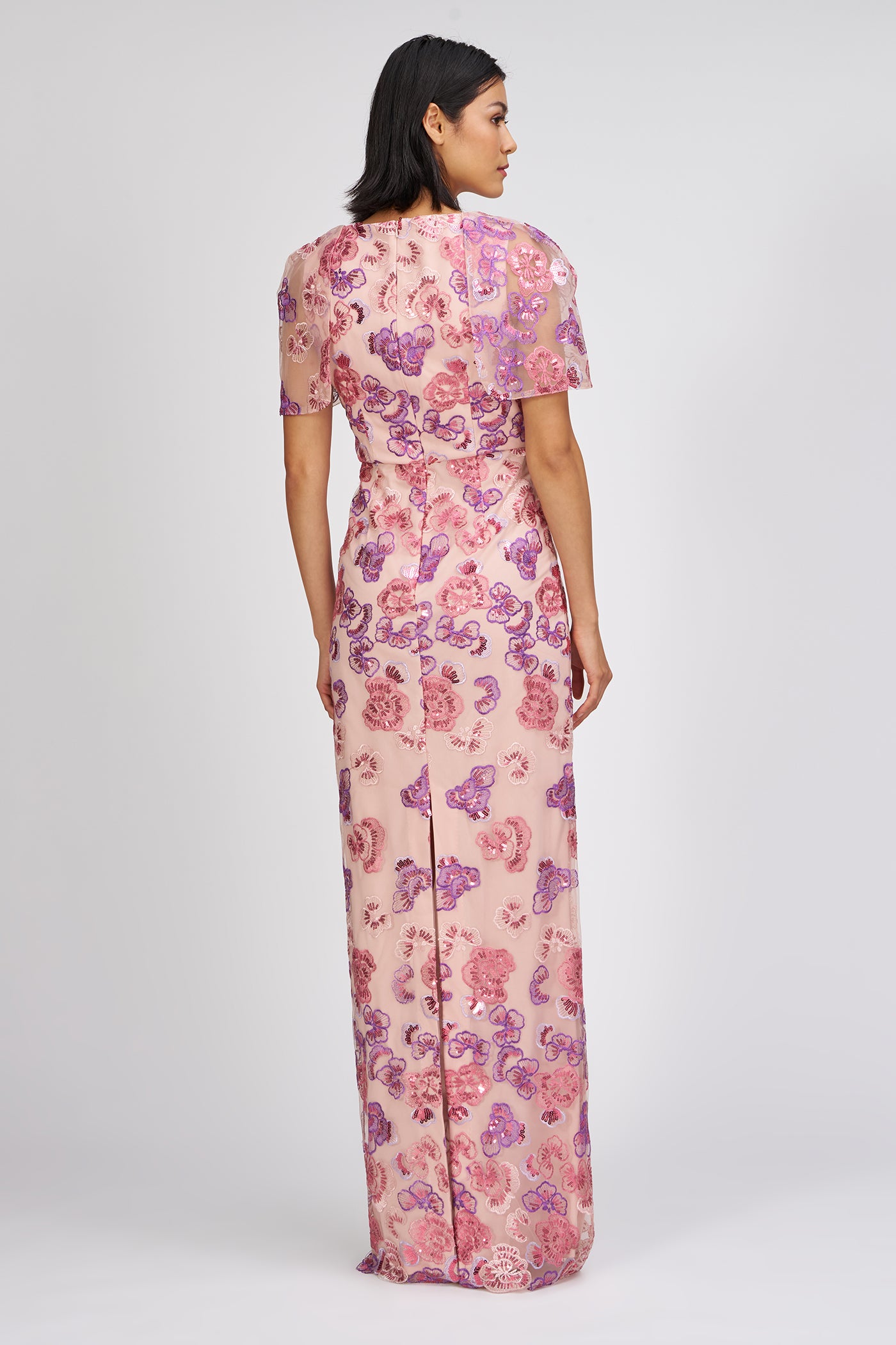 Teigen Capelet Sleeve Gown