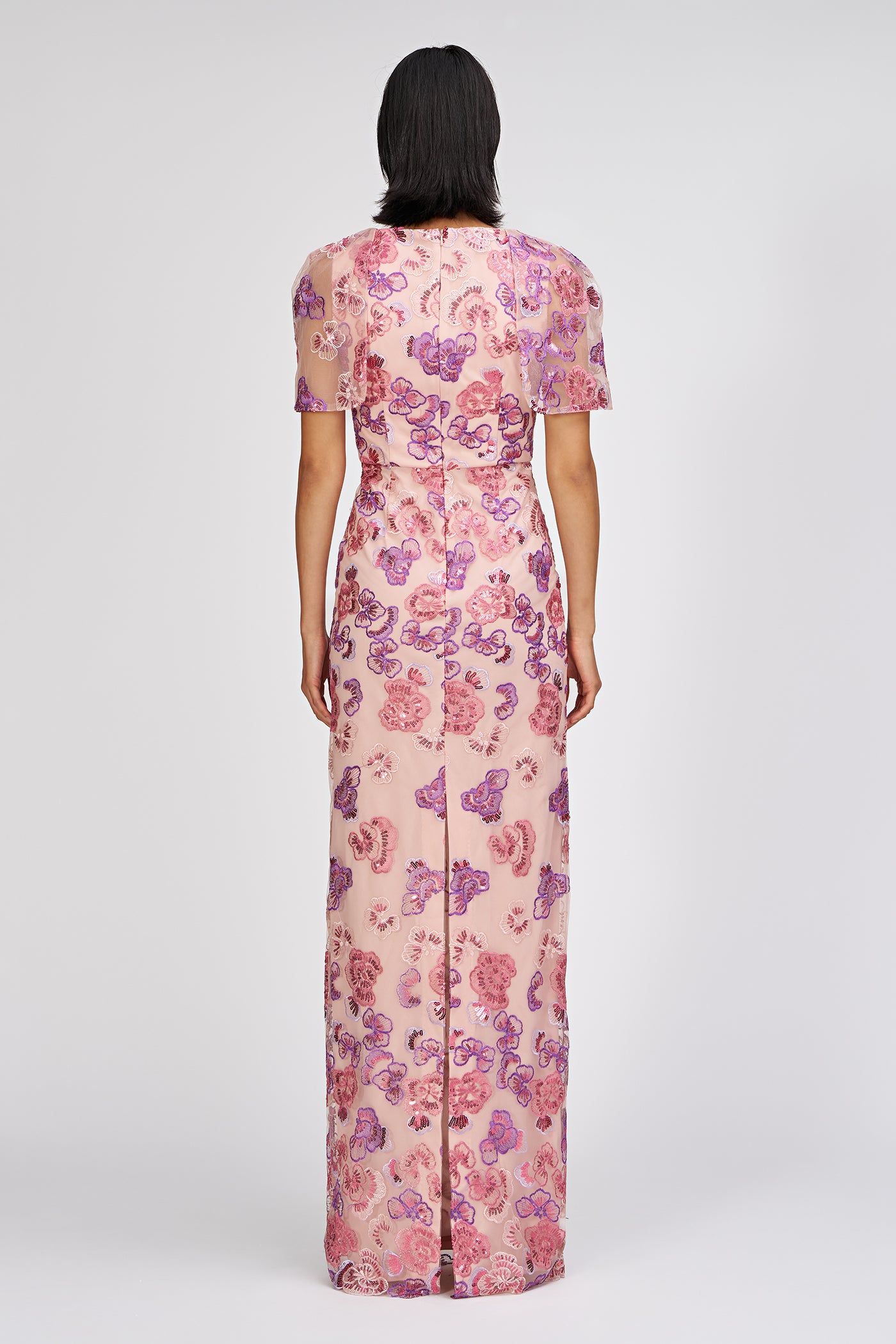 Teigen Capelet Sleeve Gown