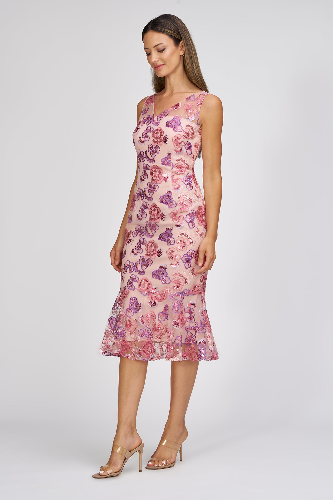 Greer Flounce Cocktail Dress