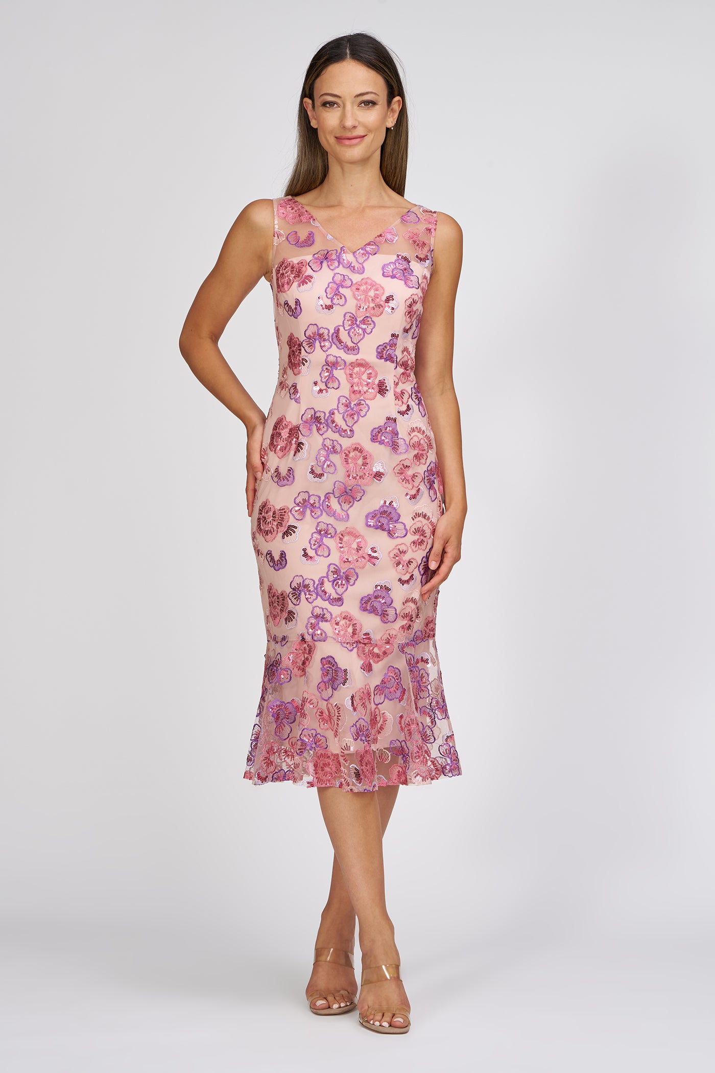 Greer Flounce Cocktail Dress