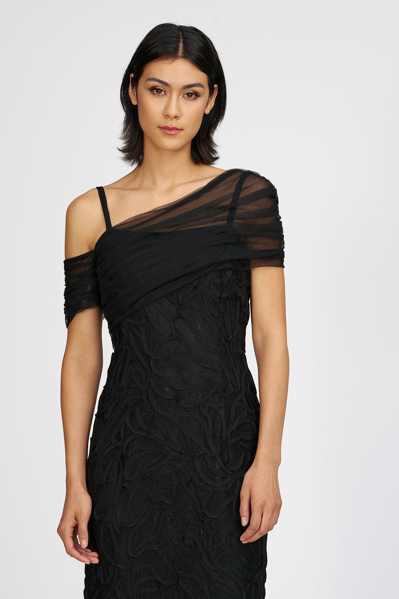 Addilyn Soutache Mesh Stole Dress