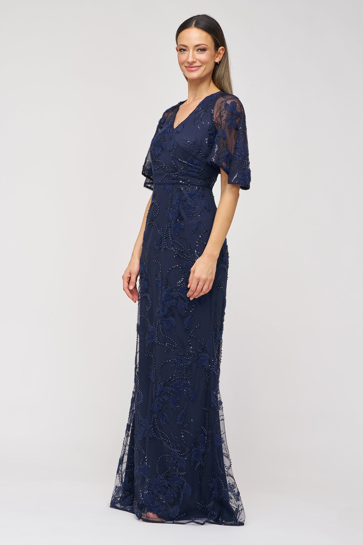 Alex Cape Sleeve Gown