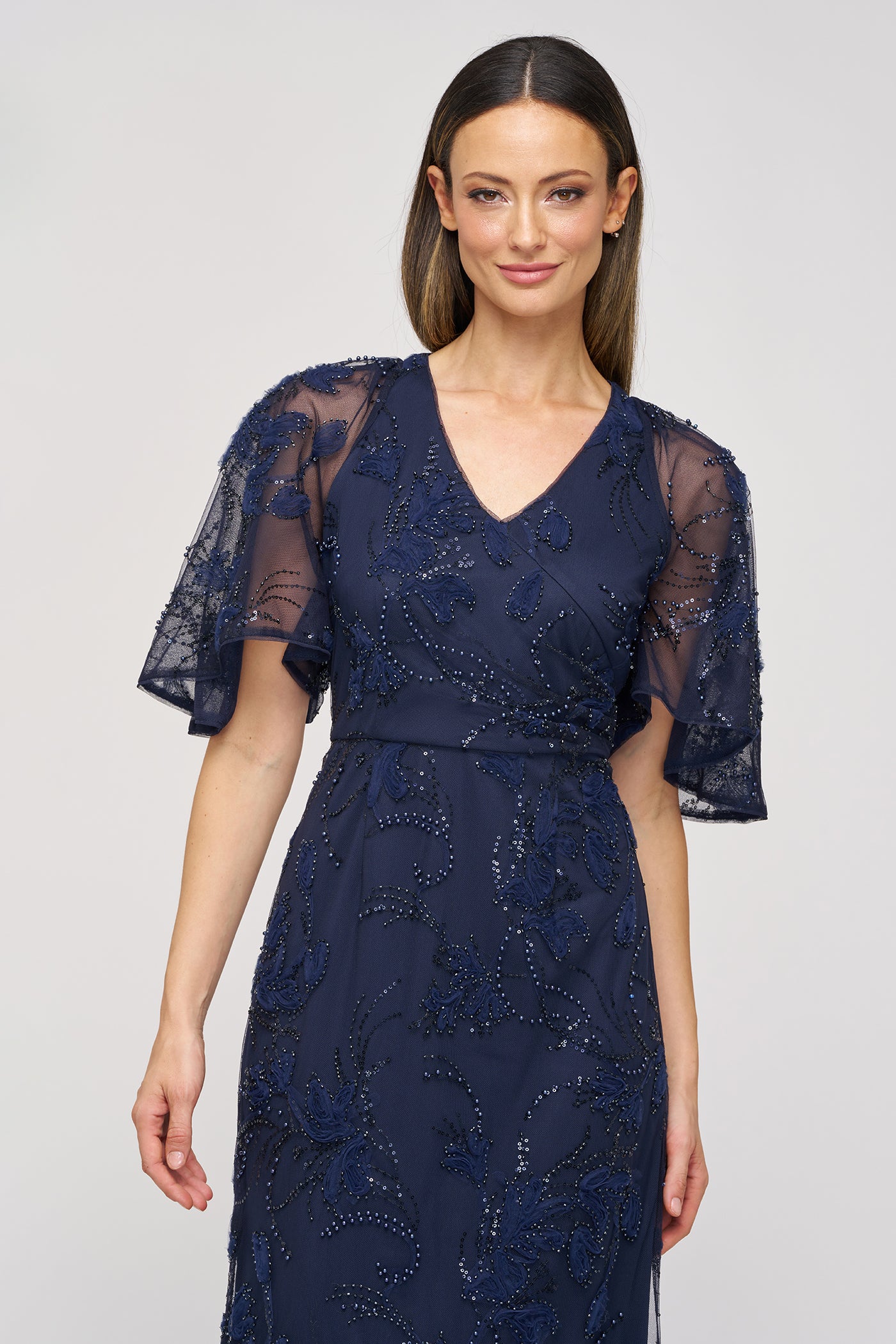 Alex Cape Sleeve Gown