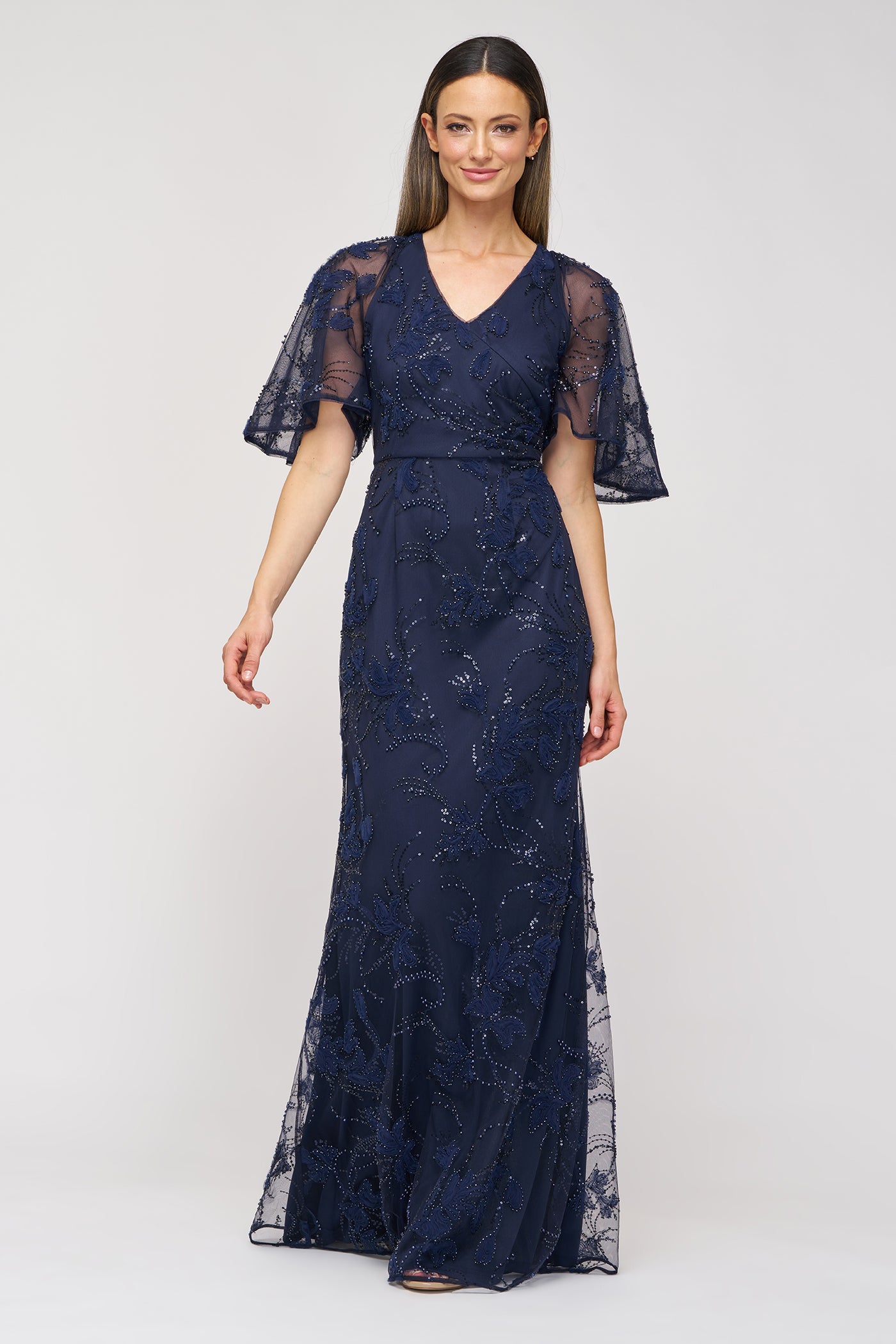 Alex Cape Sleeve Gown