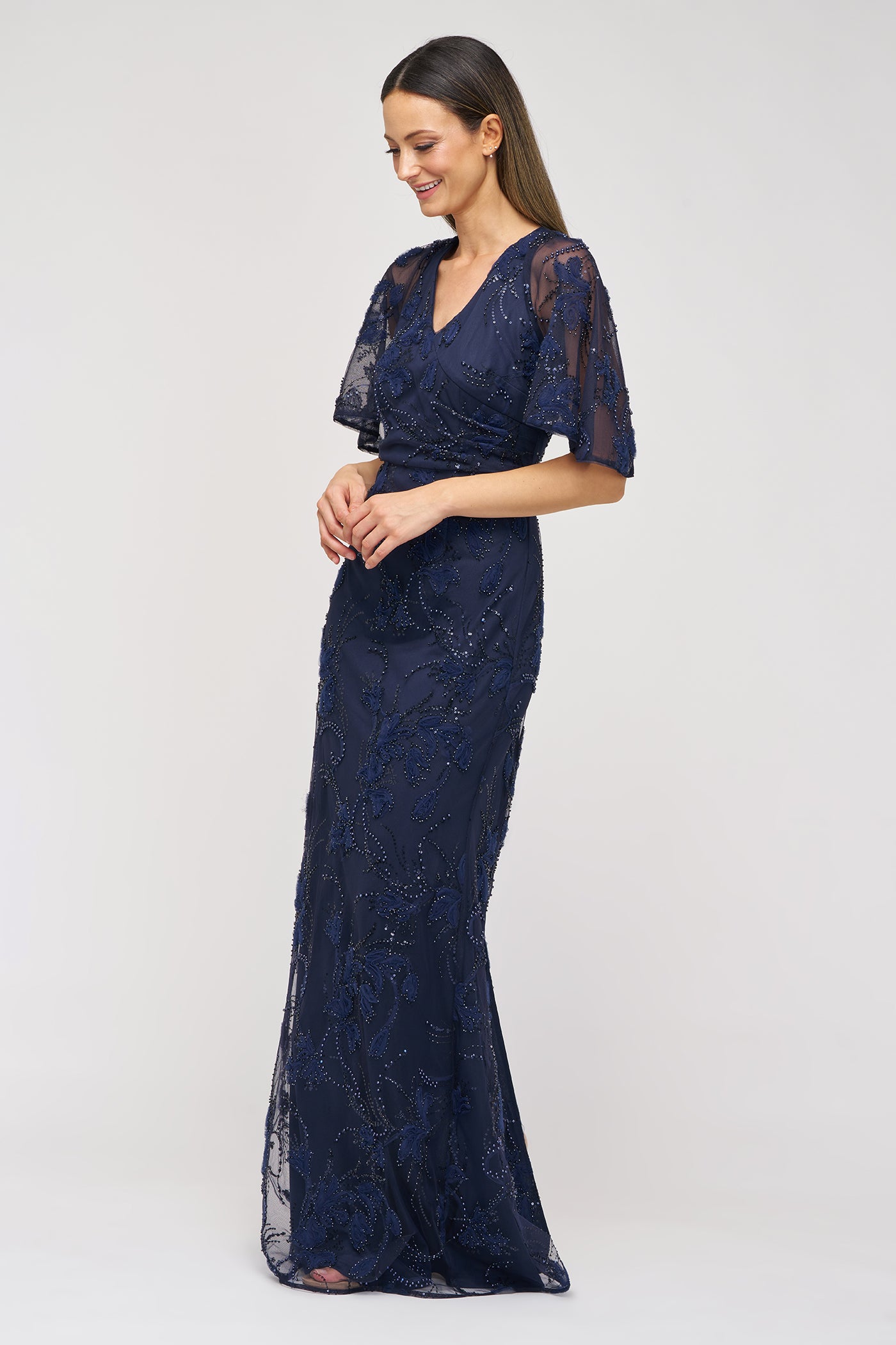 Alex Cape Sleeve Gown