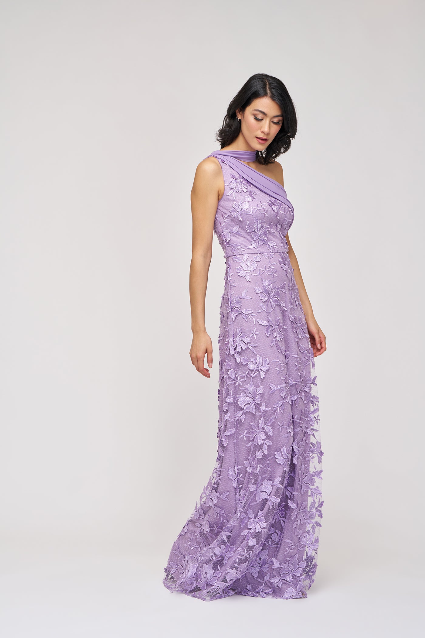 Nola Chiffon Drape Gown  JS Collections
