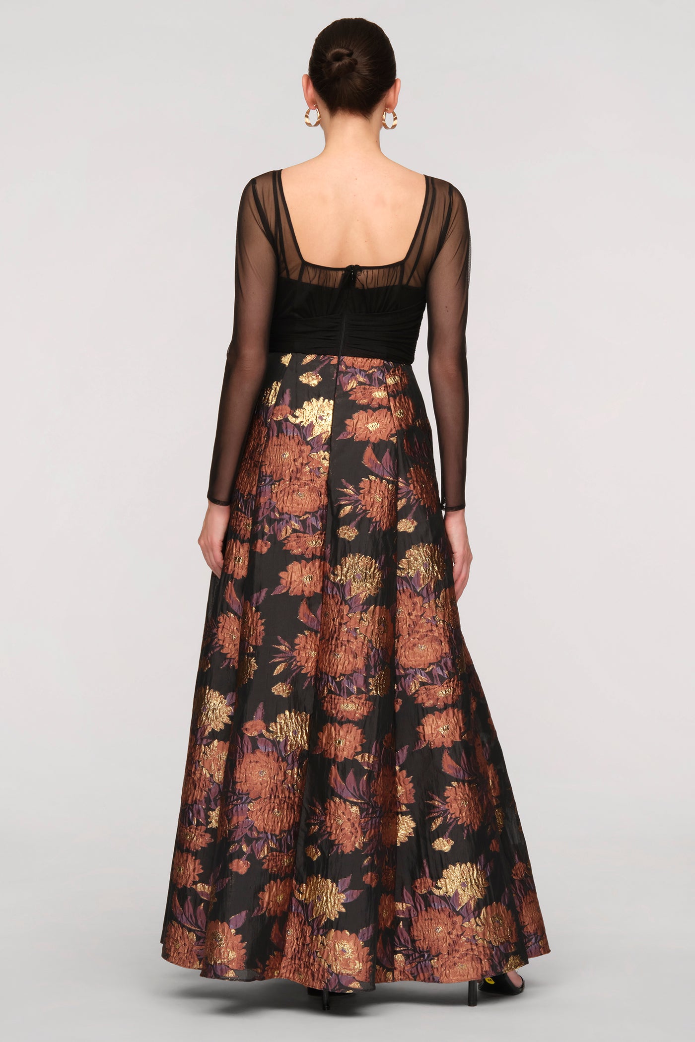 Yuna Mixed Media Gown