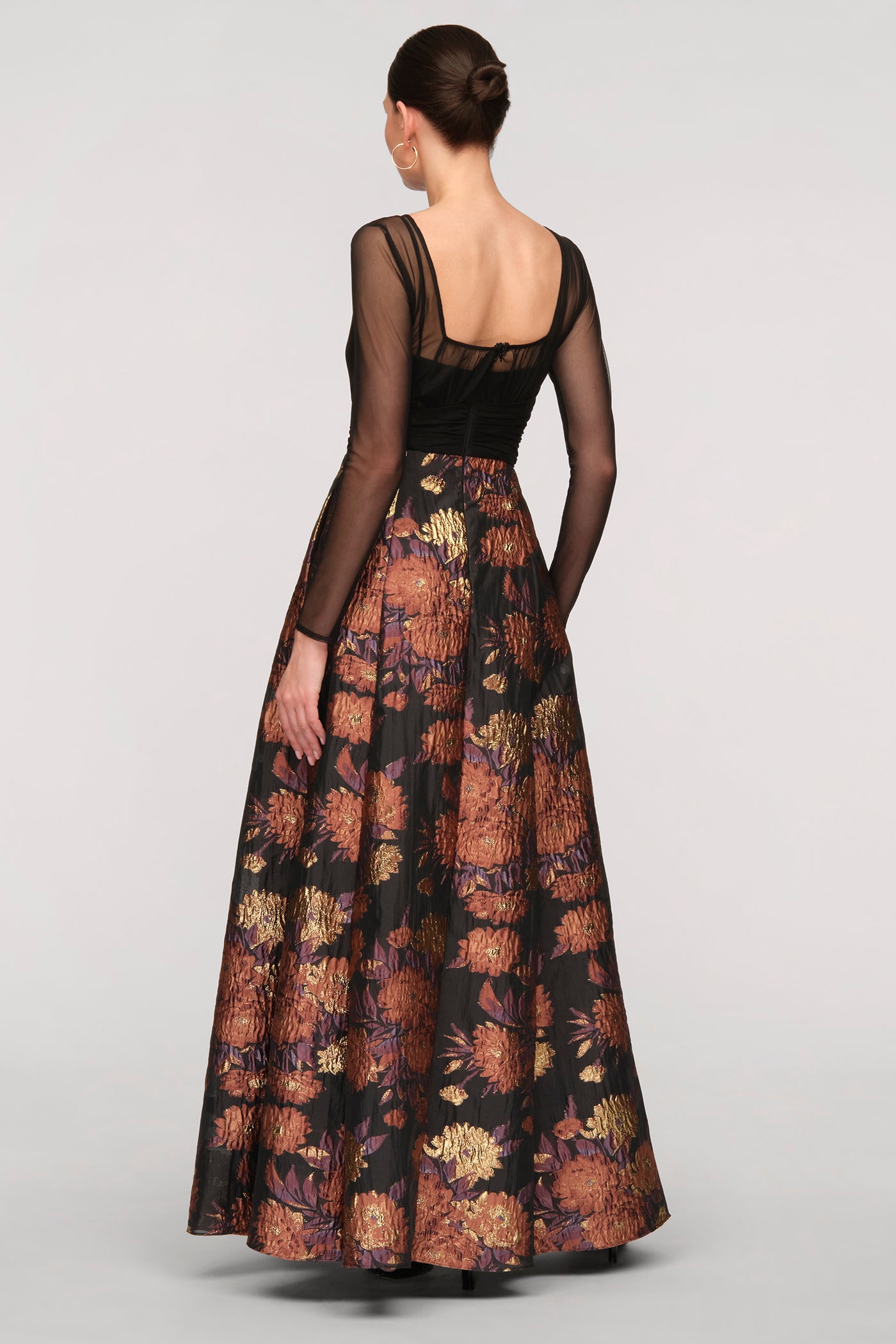 Yuna Mixed Media Gown