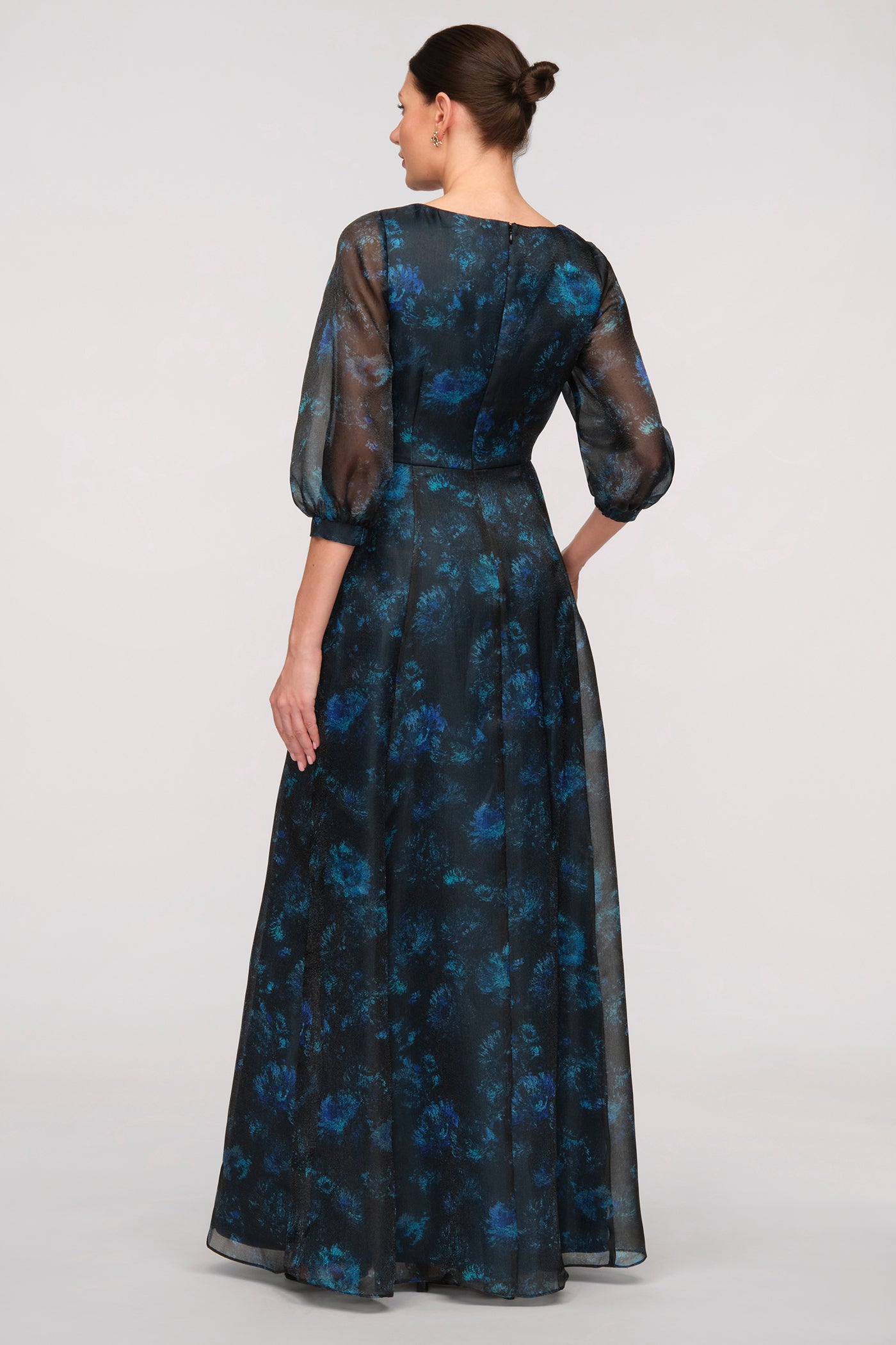 Elani Printed Organza Gown