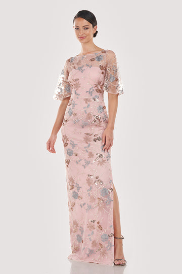 Daphne Flutter Column Gown