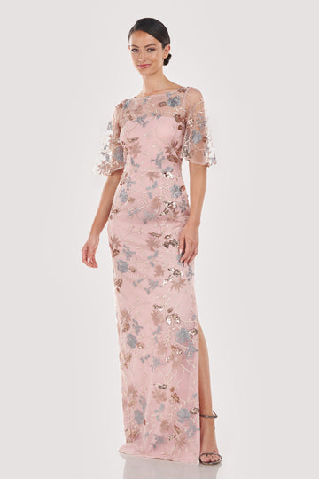 Daphne Flutter Column Gown