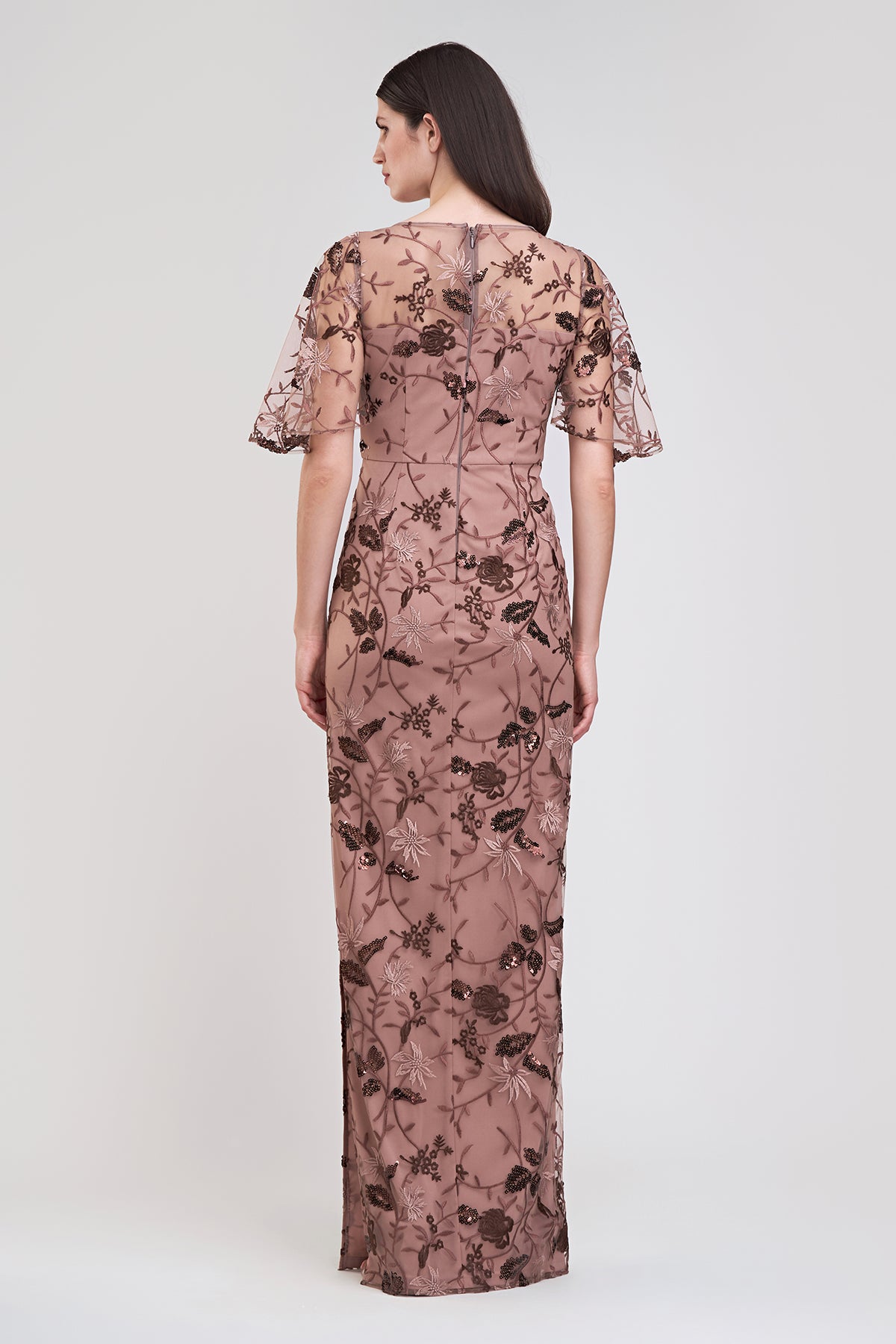 Daphne Flutter Column Gown