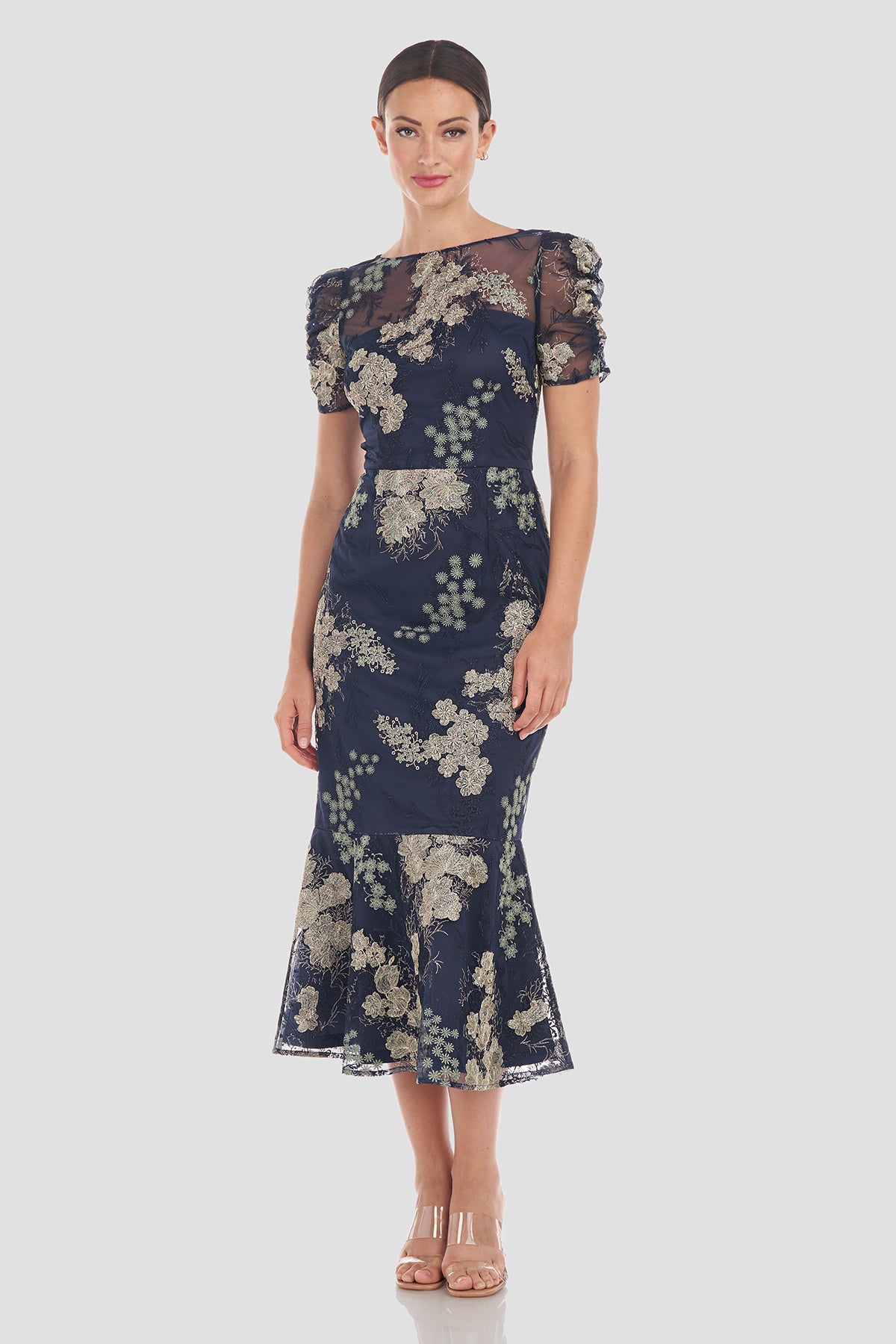 Hope Flounce Tea Length Dress