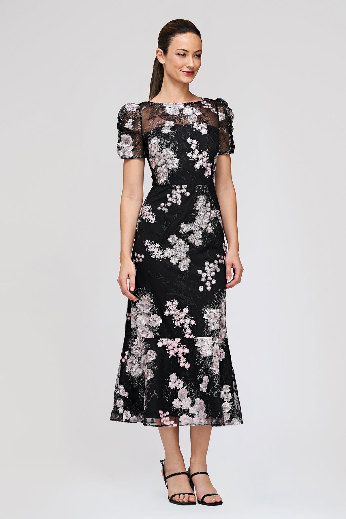 Hope Flounce Tea Length Dress
