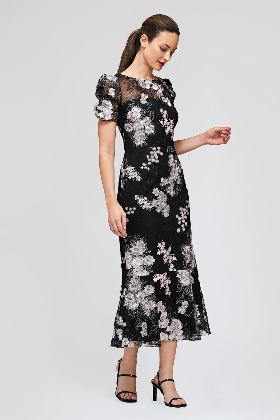 Hope Flounce Tea Length Dress