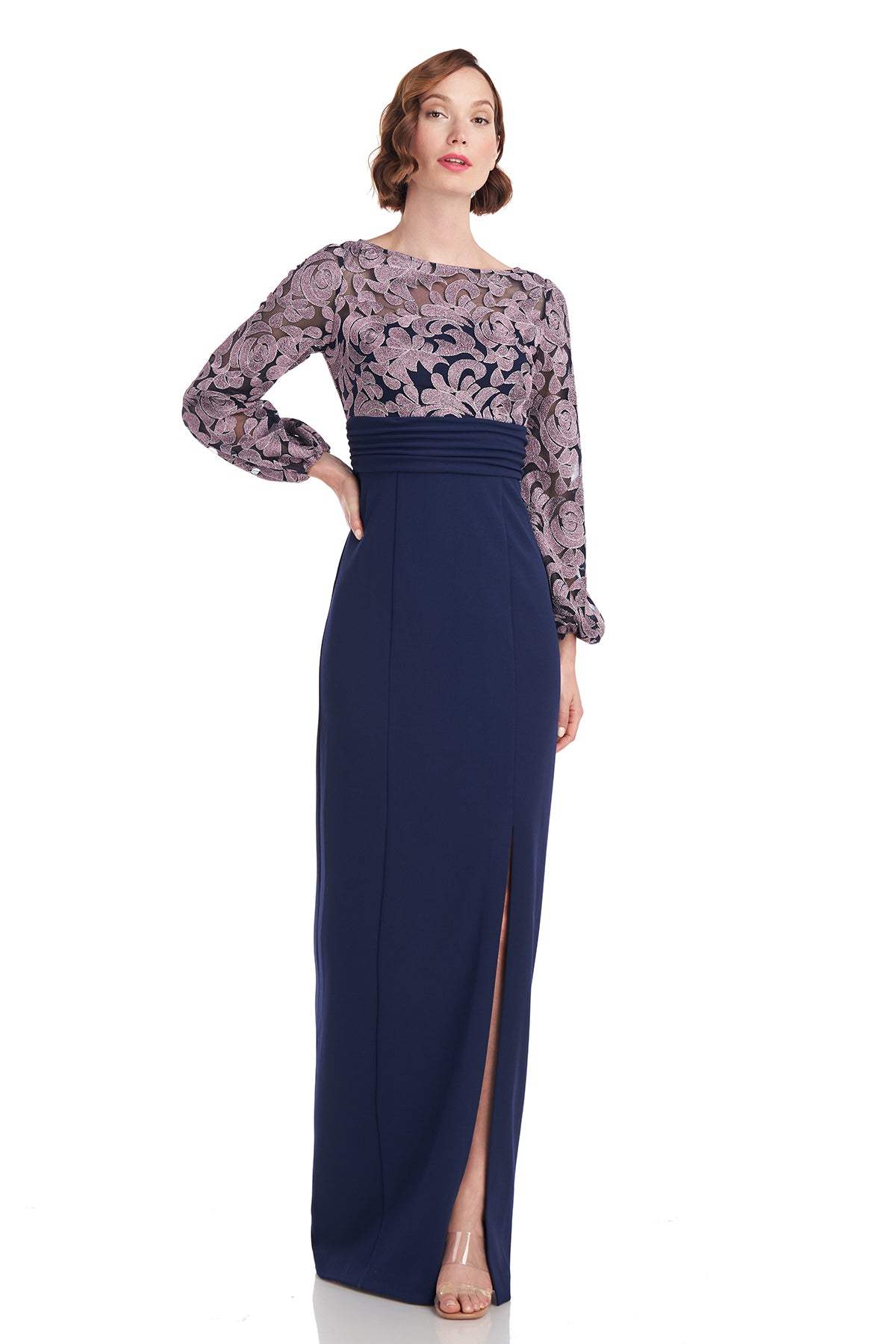 Sheila Illusion Column Gown