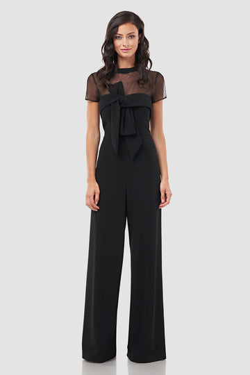 Crepe Oversize Bow Jumpsuit