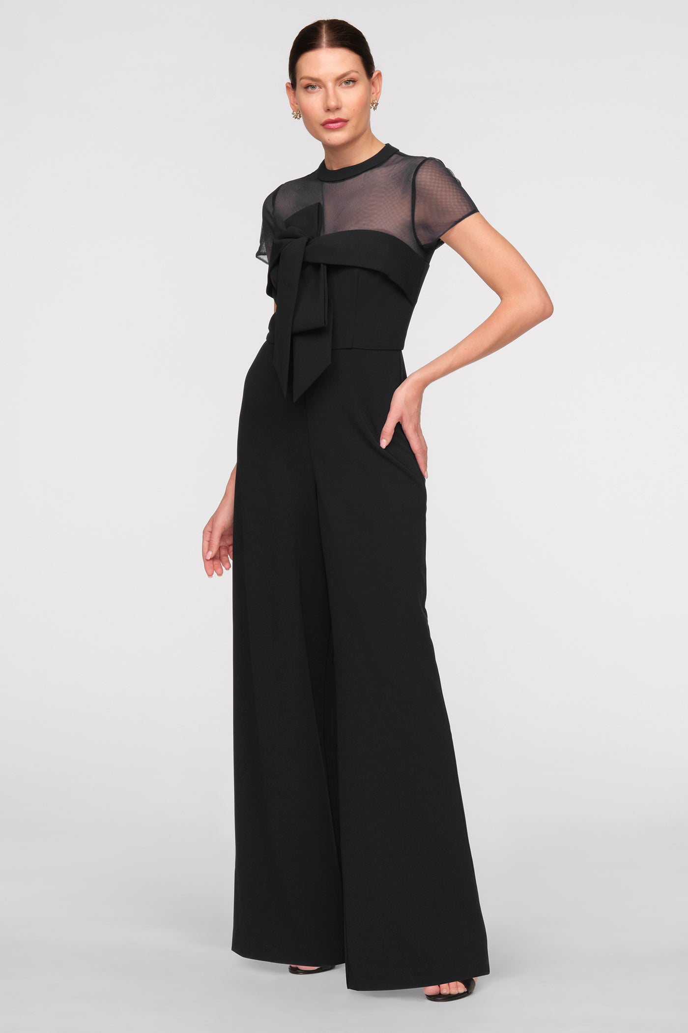 black dress jumpsuit Js Collections Bow Jumpsuit, 4 / Black