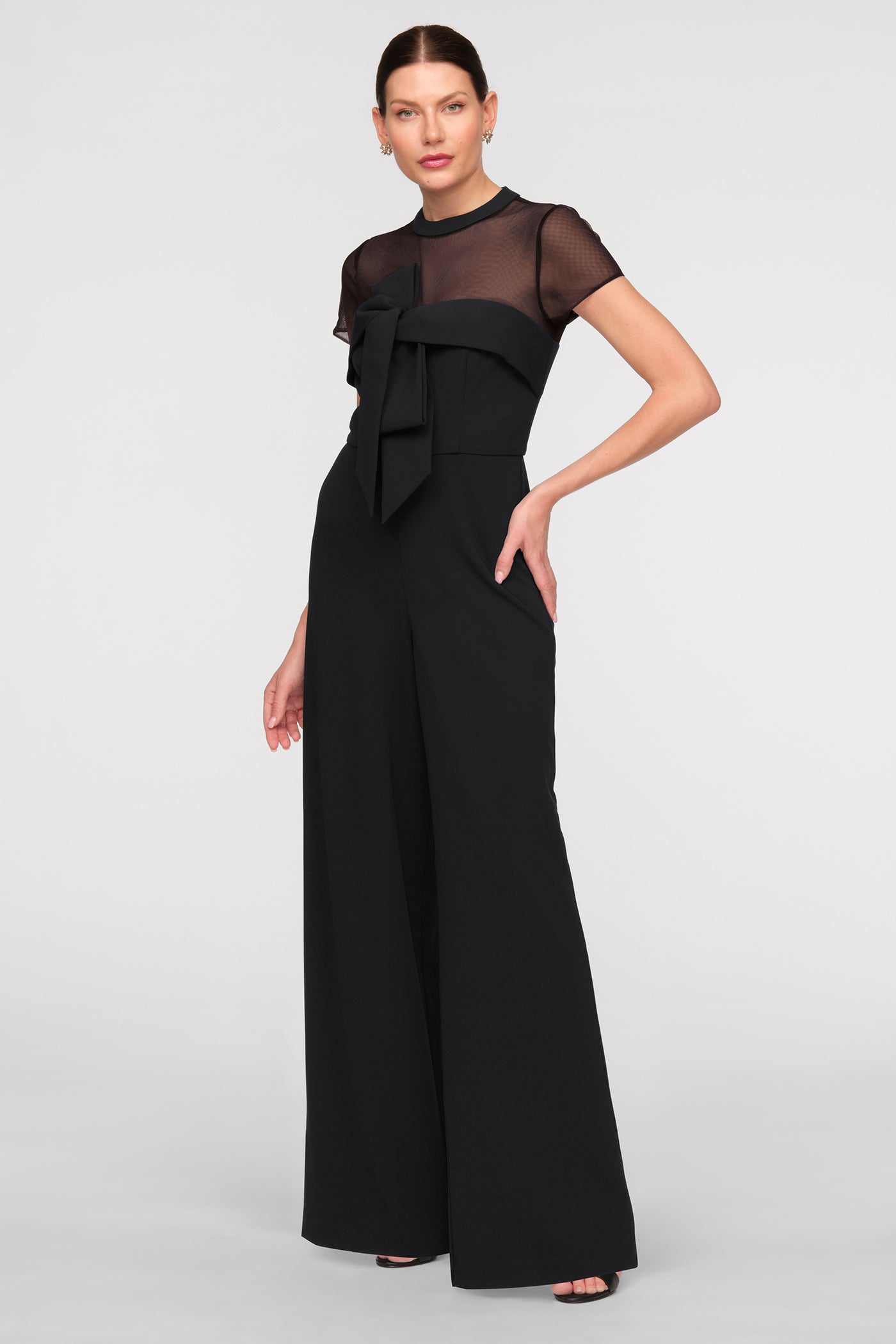 Crepe Oversize Bow Jumpsuit