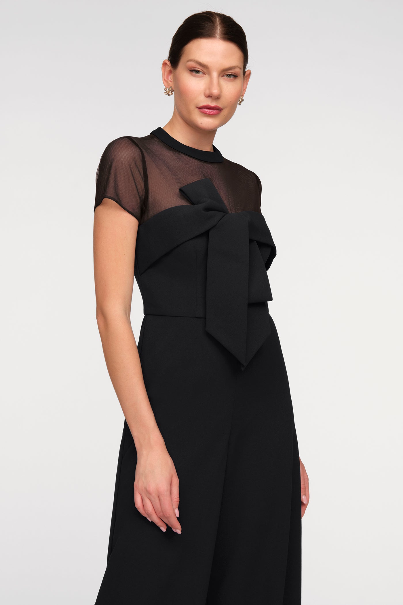 Crepe Oversize Bow Jumpsuit