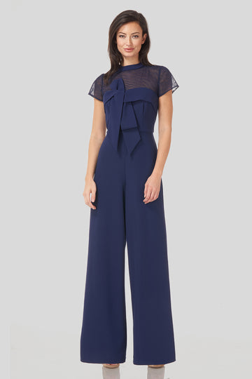 Crepe Oversize Bow Jumpsuit