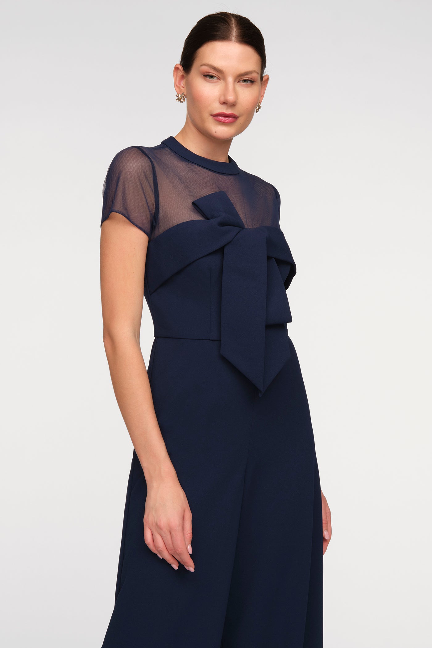 Crepe Oversize Bow Jumpsuit