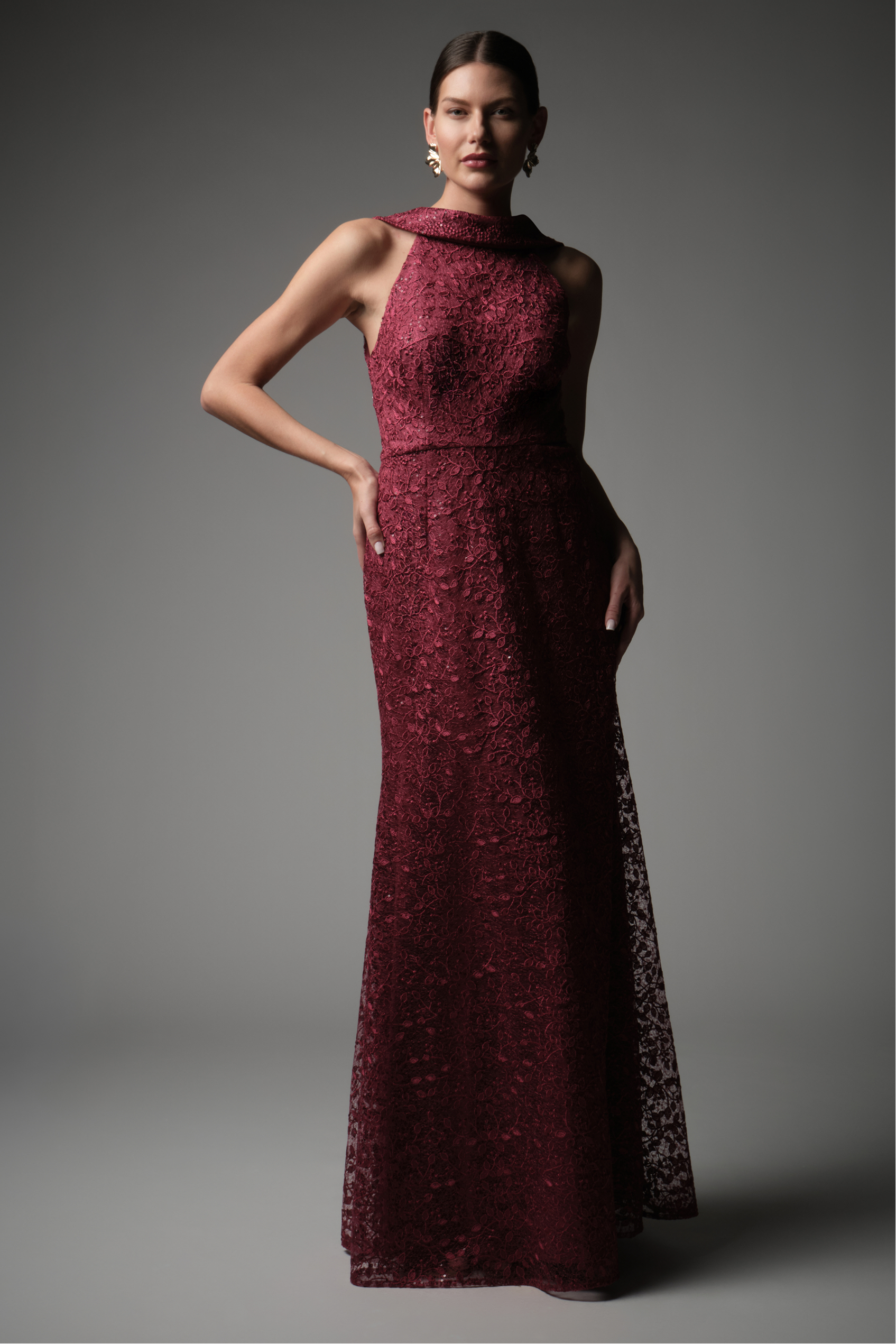 Peggy Roll Collar Mermaid Gown