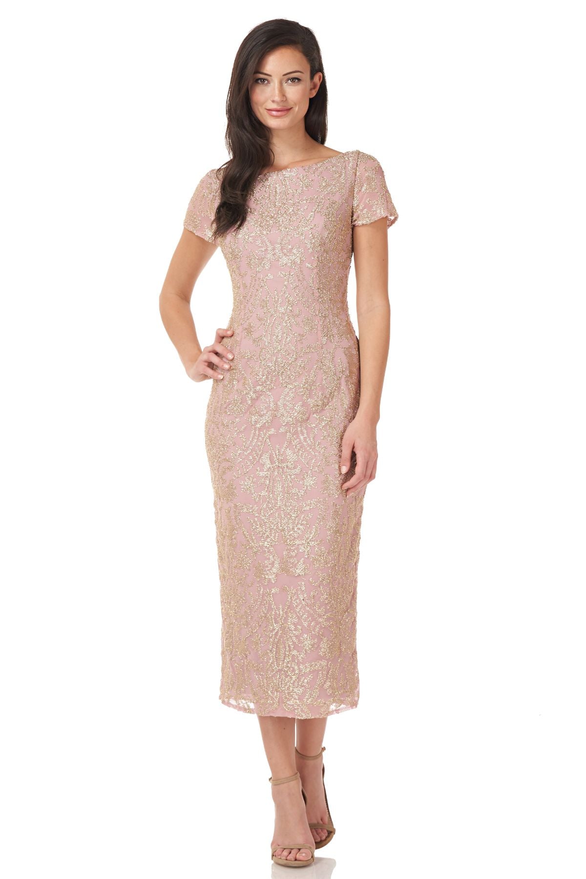 Embroidered Cocktail Dress