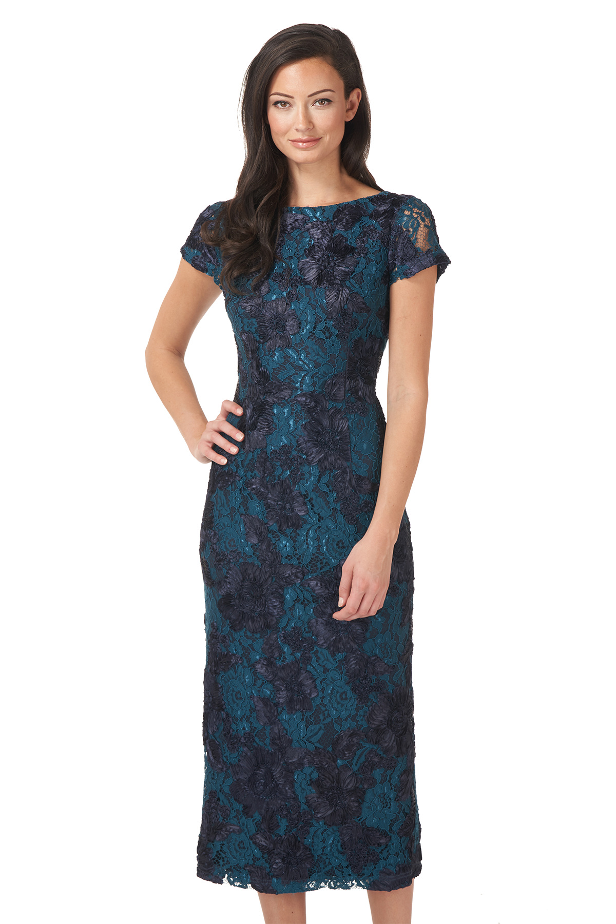 Floral Soutache Cocktail Dress
