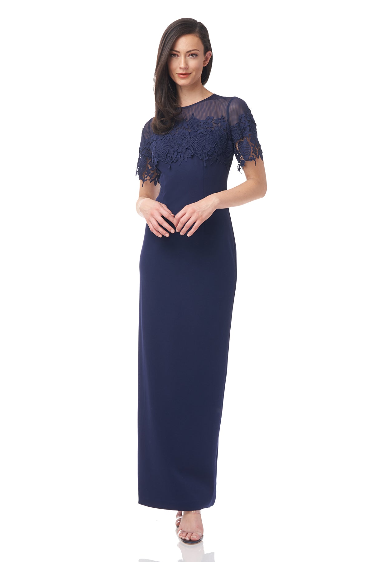 Illusion Gown With Trim