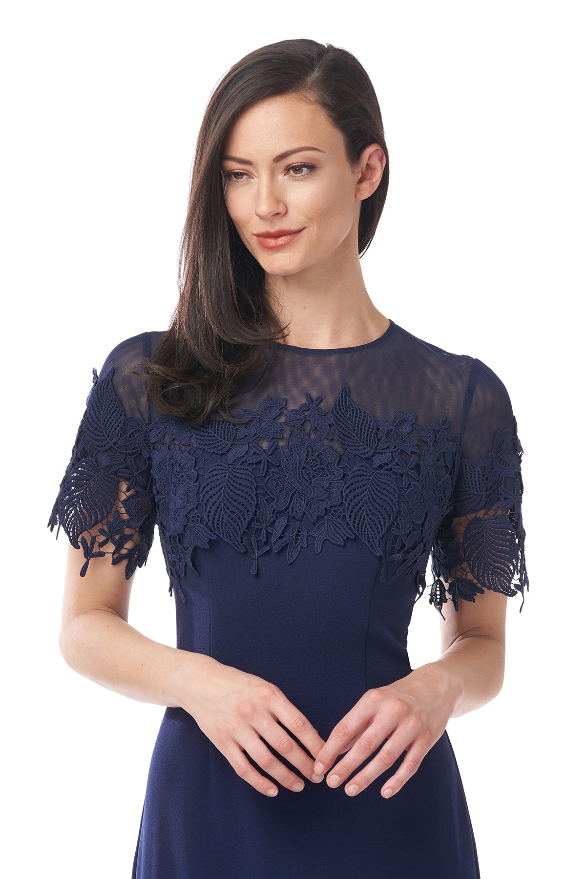 Illusion Gown With Trim