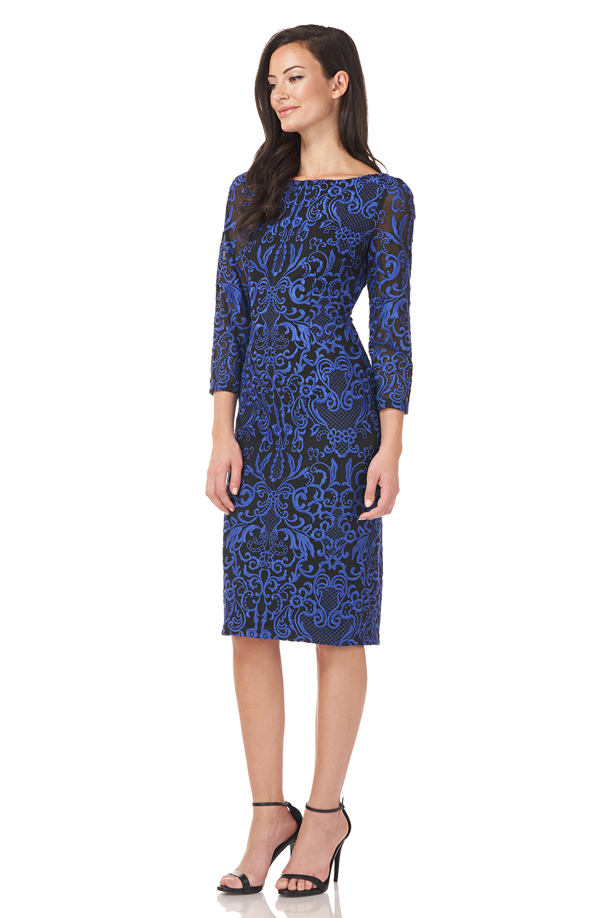 Embroidered V-Back Cocktail