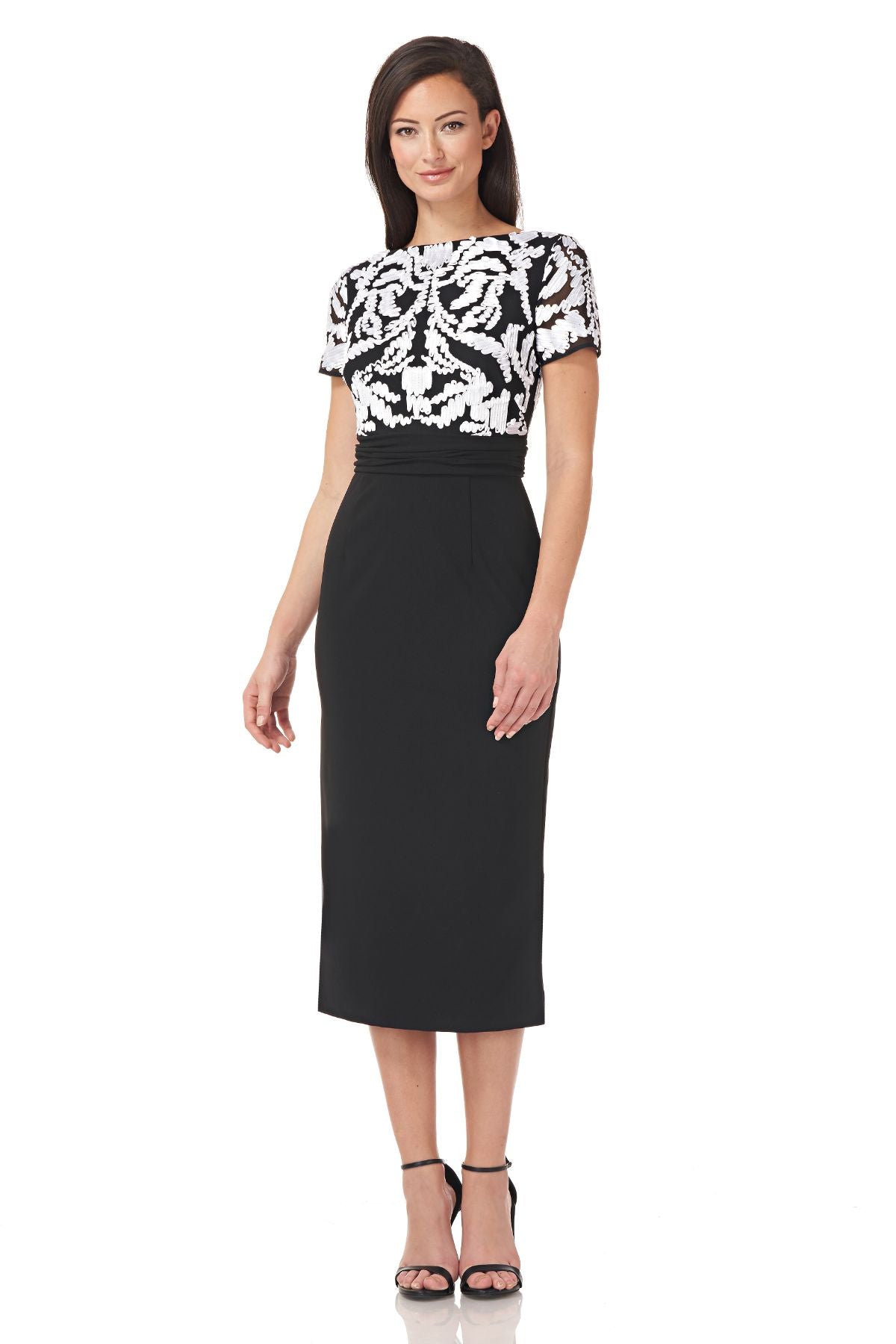 Boat Neck Midi Dress