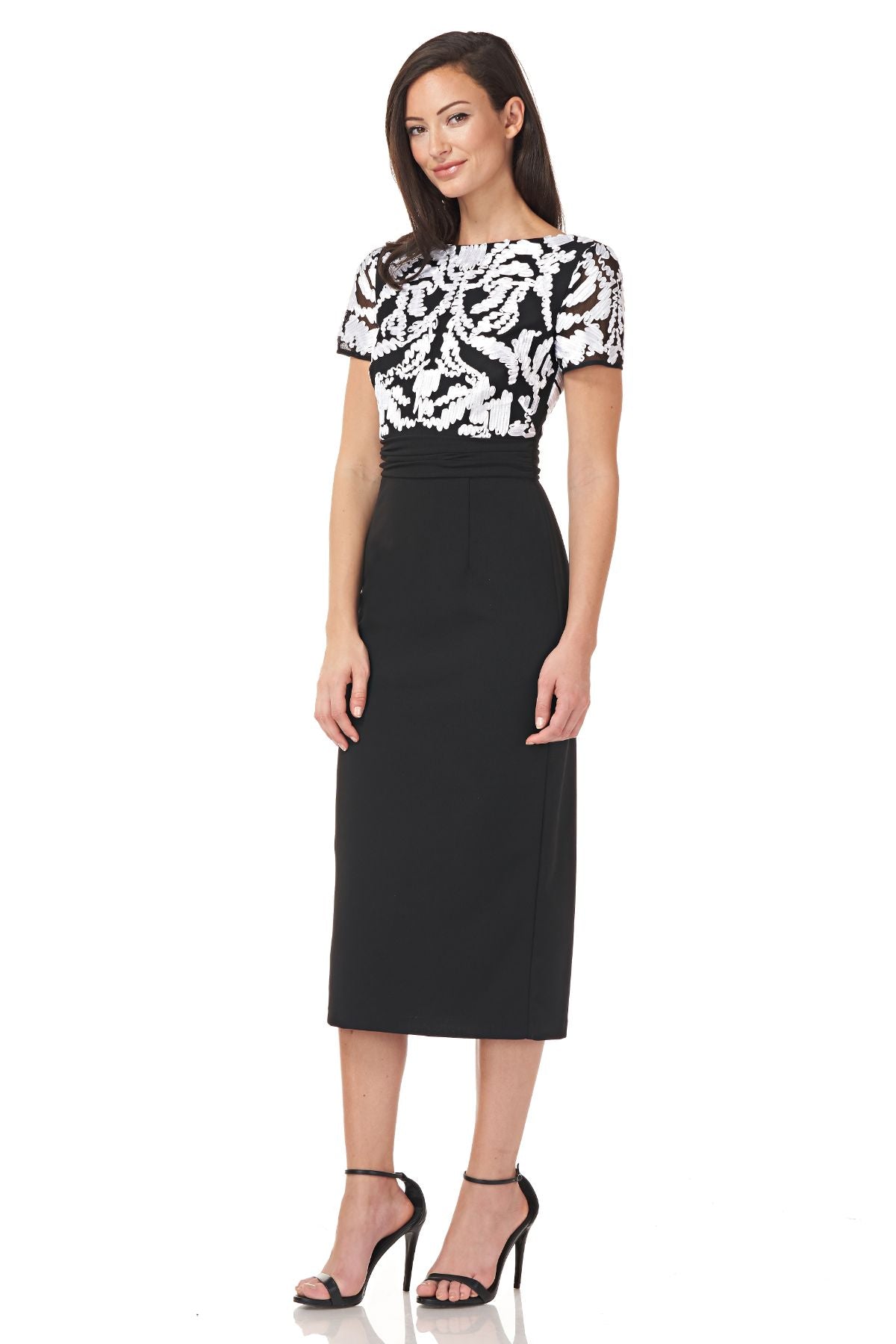 Boat Neck Midi Dress