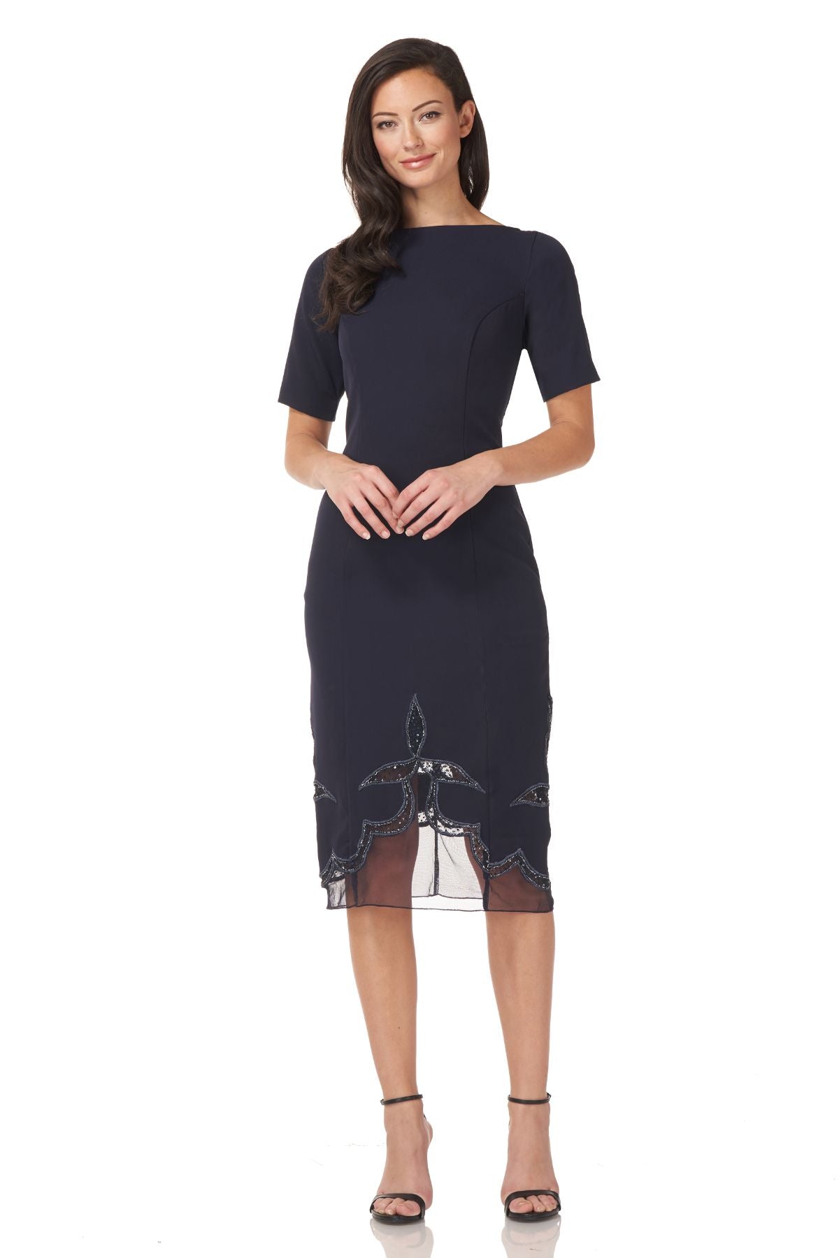 Boat Neck Cocktail Dress