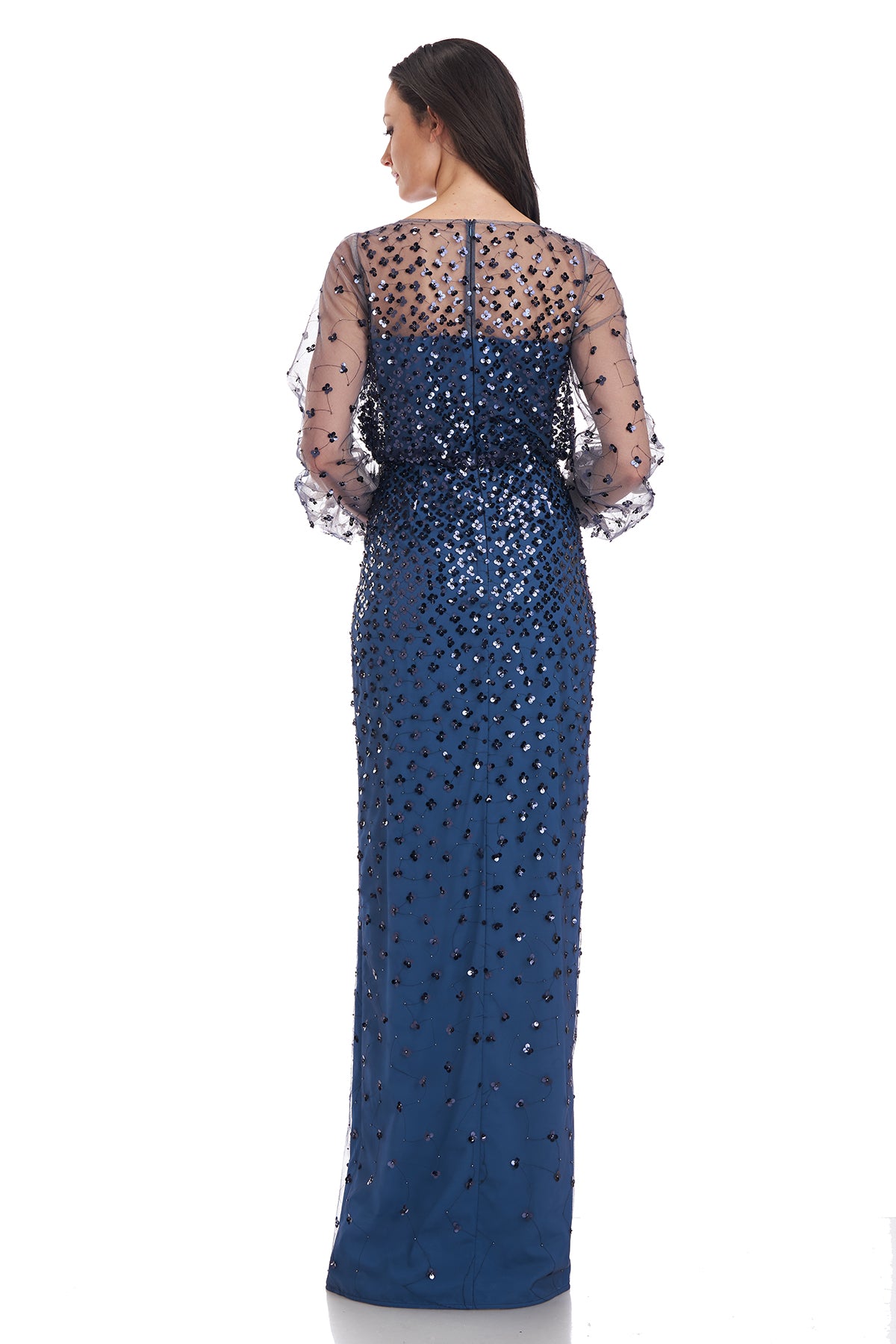 Zoe Blouson Column Gown