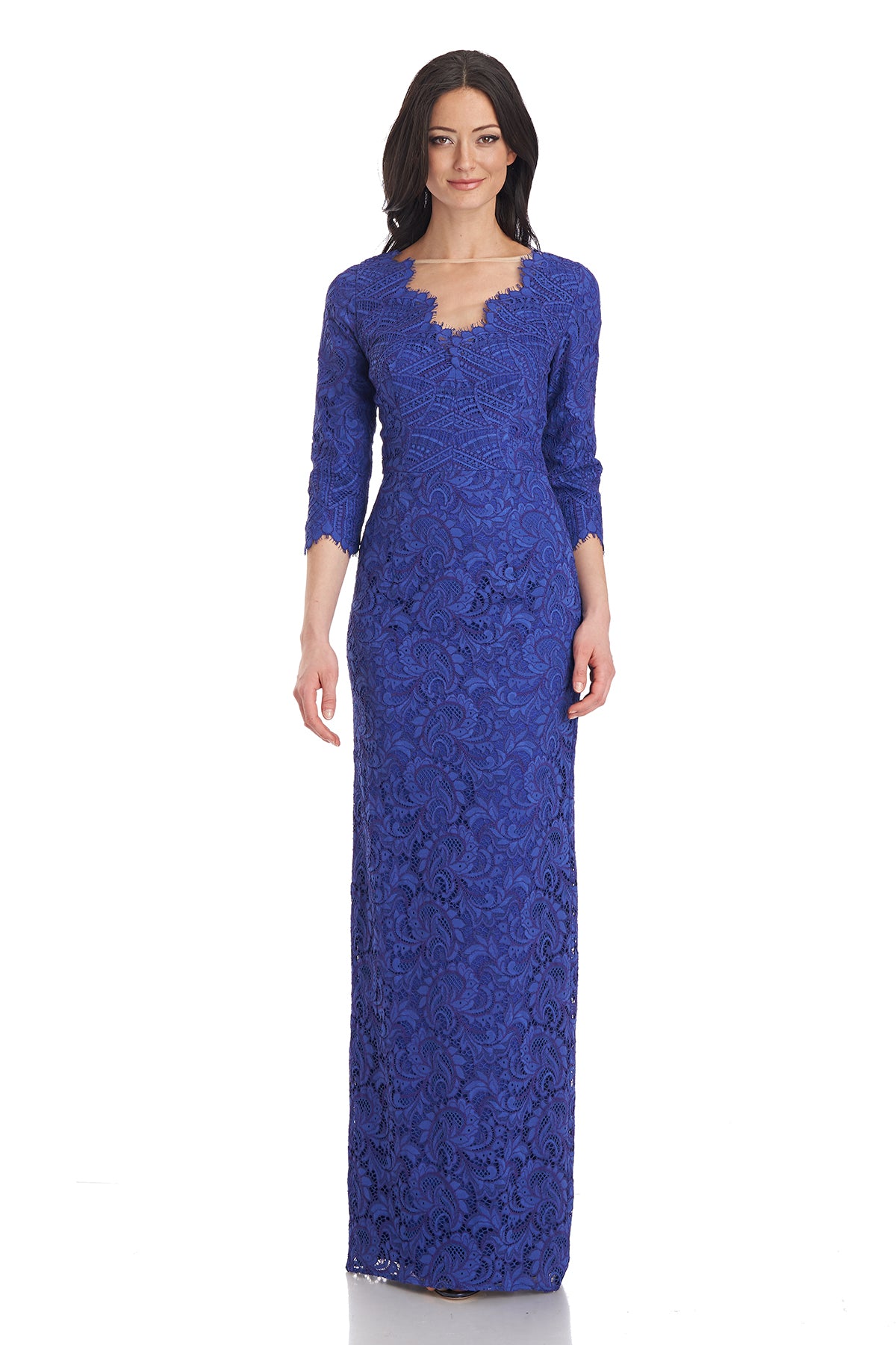 Simone V-Neck Column Gown