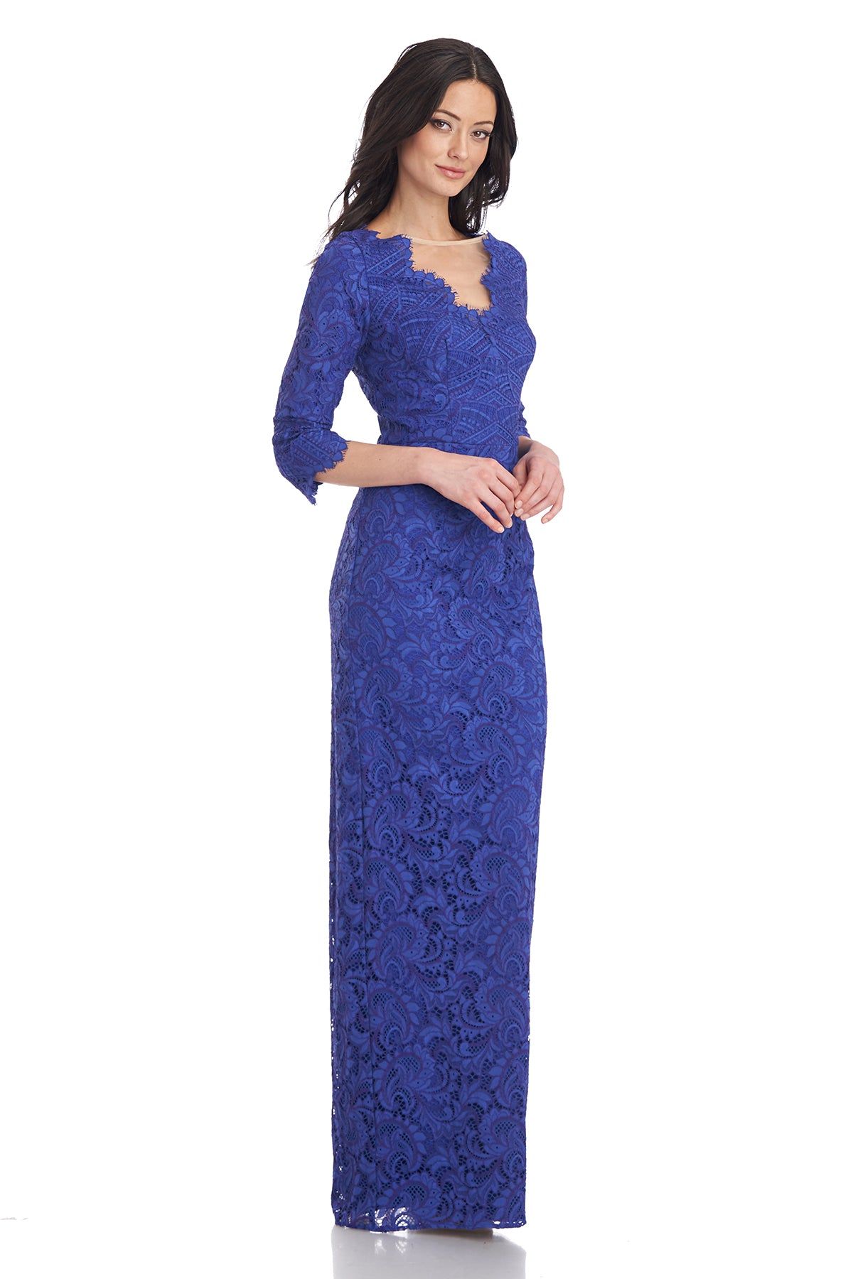 Simone V-Neck Column Gown