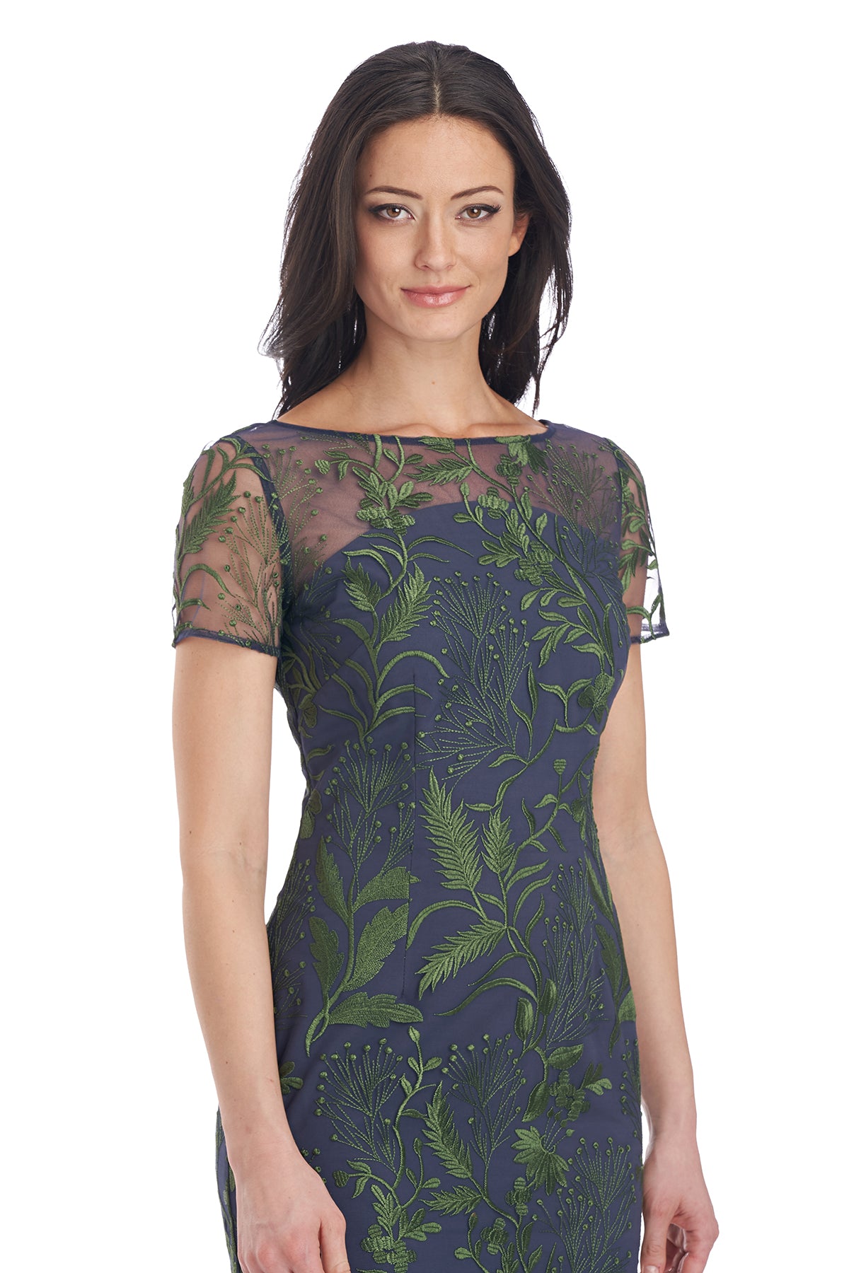 Carine Boat Neck Midi Dress