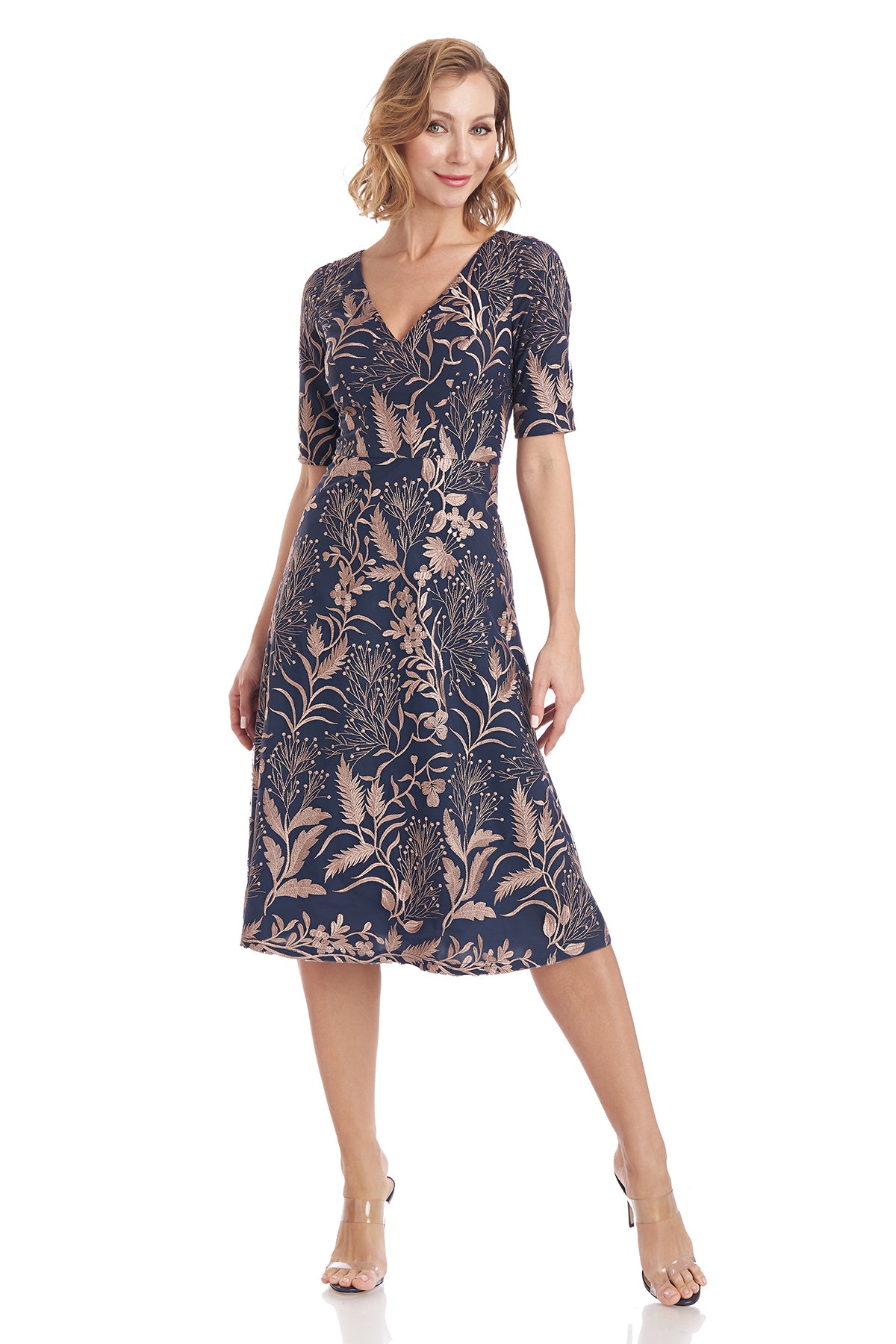 Tilly V-Neck Knee Length Dress