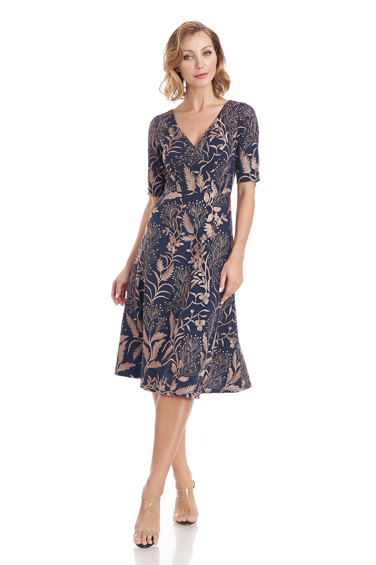 Tilly V-Neck Knee Length Dress