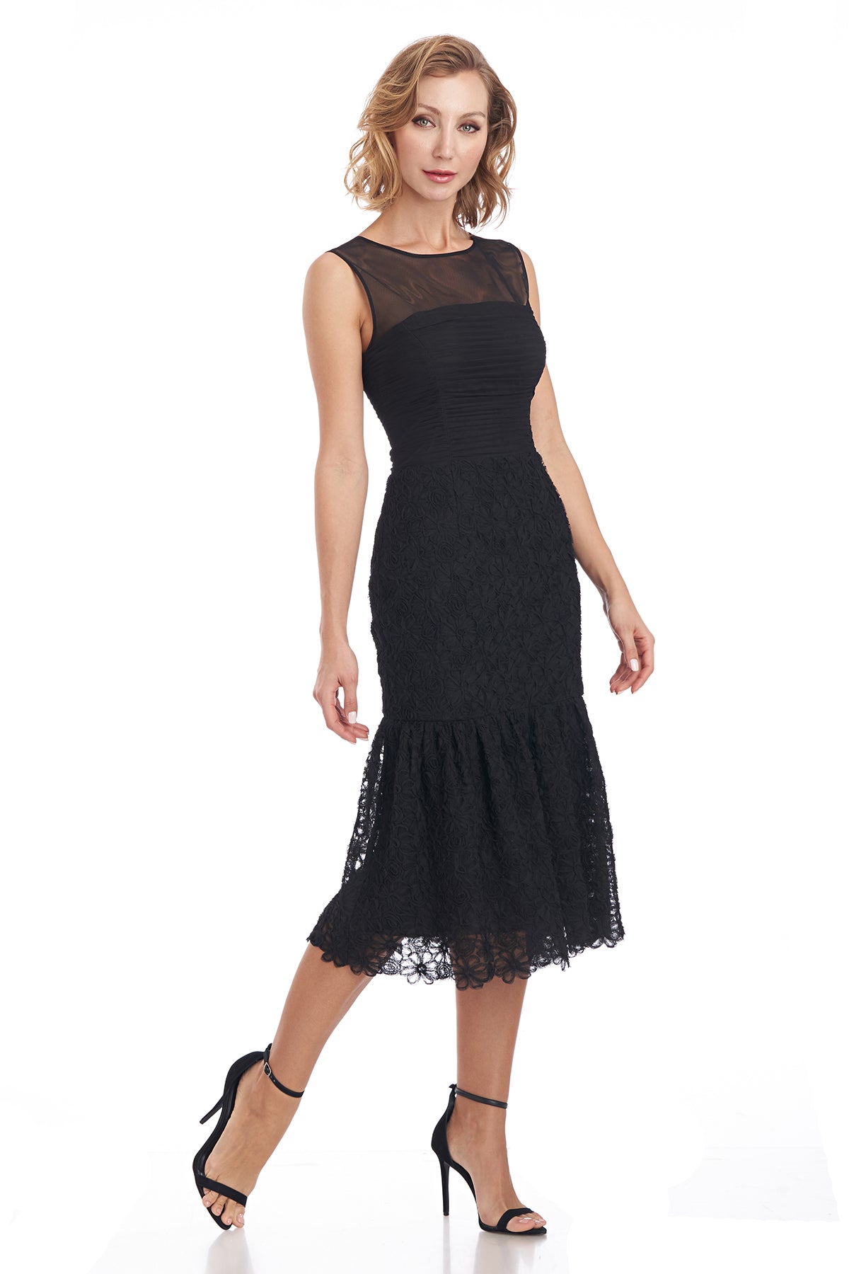 Emelyn Jewel Neck Midi Dress