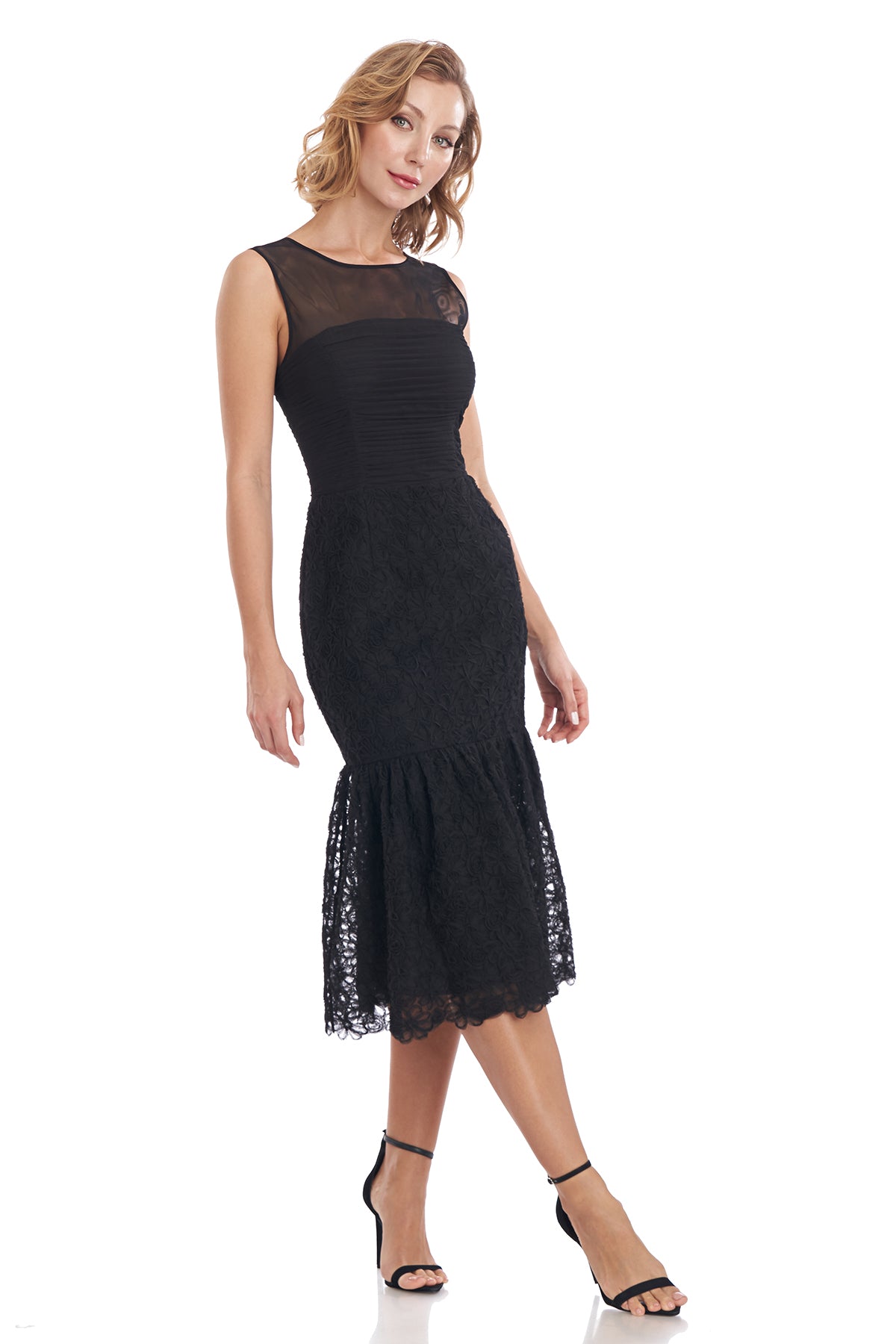Emelyn Jewel Neck Midi Dress