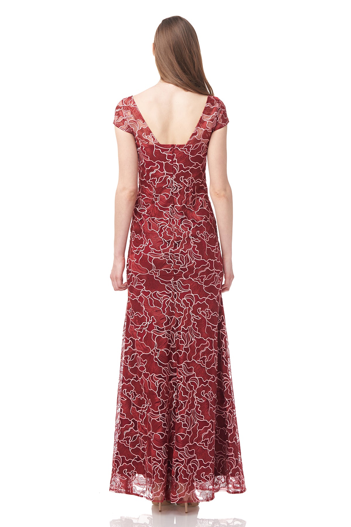 Emarie Boat Neck Mermaid Gown
